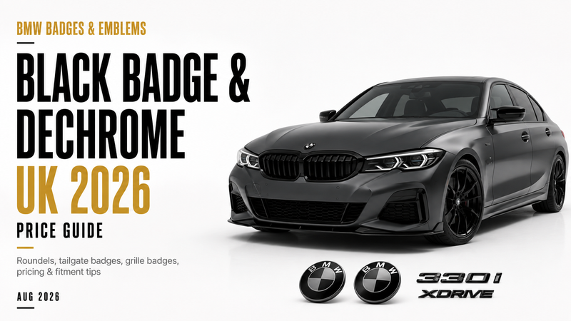 BMW Badges & Emblems Guide UK | Black Badge & Dechrome Prices 2026