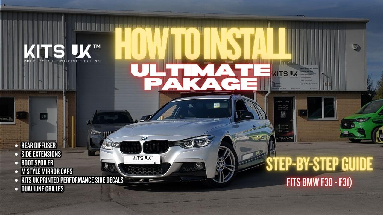 Step-by-step guide for installing BMW F30 F31 body kits with various aftermarket upgrades.
