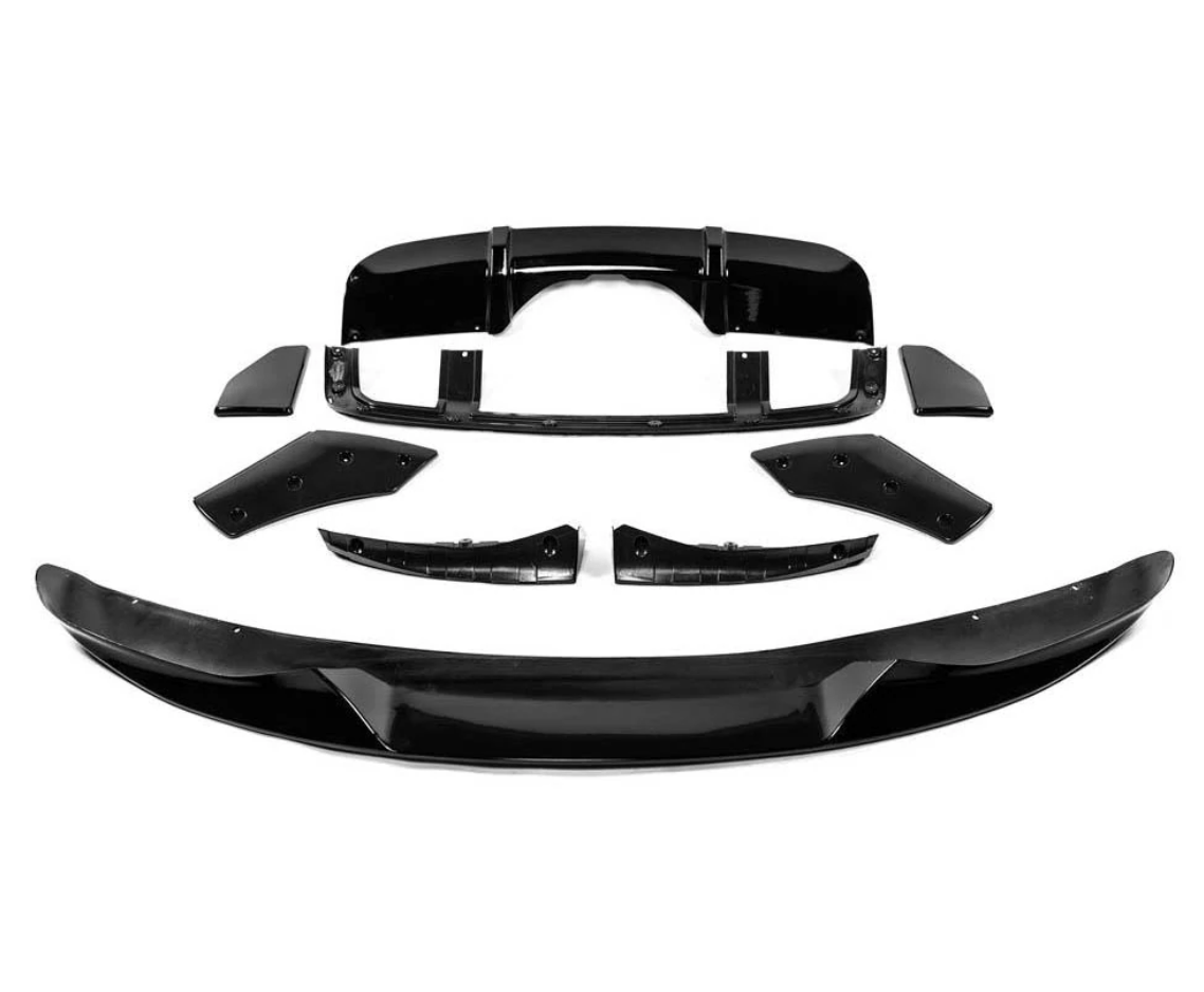 BMW X5 F15 Body Kit performance styling parts including bumper and side skirts in black finish.