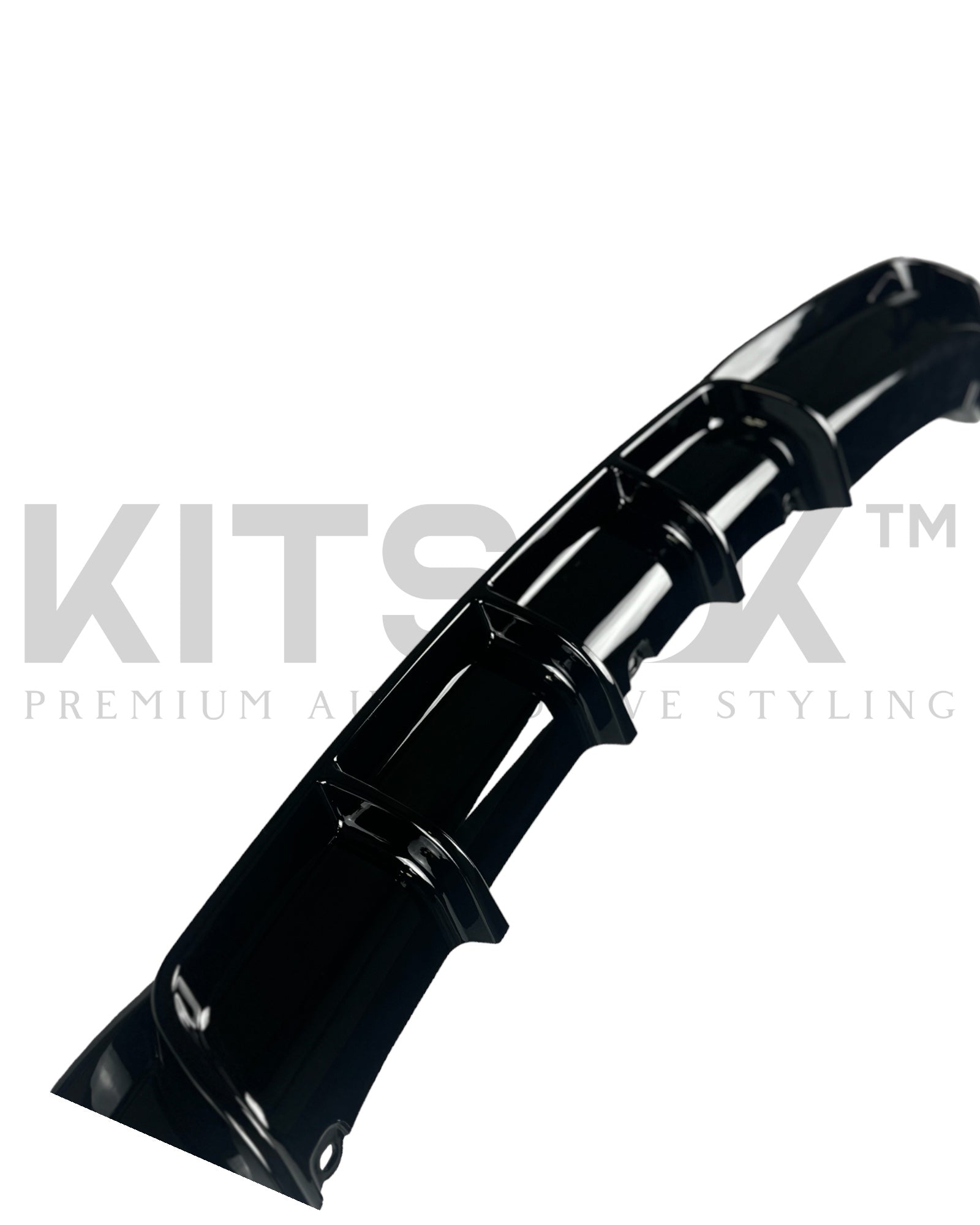 BMW F30 F31 Rear Diffuser featuring a sleek black design for enhanced performance and styling.