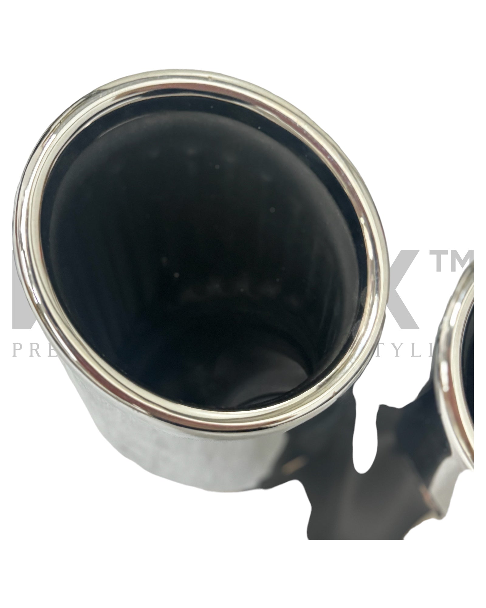 Mercedes A35 Quad Tips chrome exhaust tip close-up showing sleek design and finish