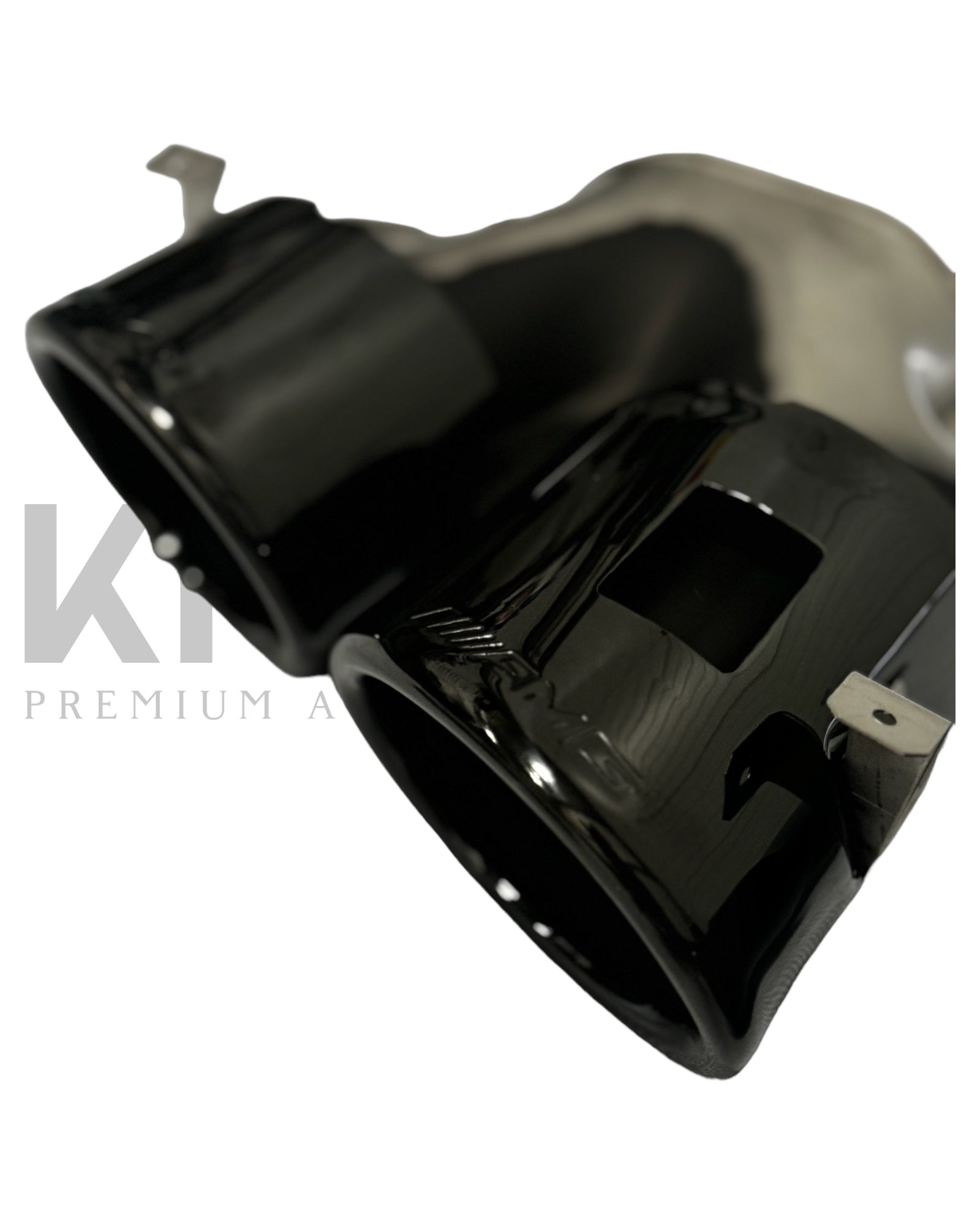 Mercedes A35 Quad Tips in Gloss Black finish, showcasing premium quality and sporty design features.