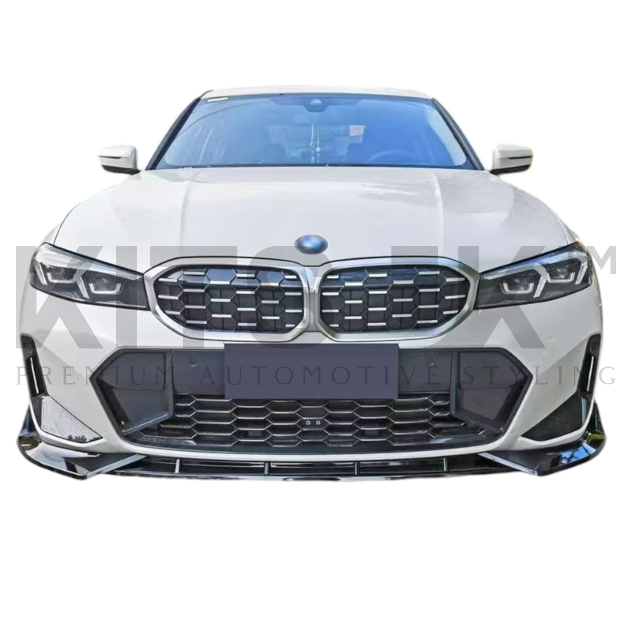 BMW 3 Series G20 LCI Gloss Black Splitter (KITS UK Style)