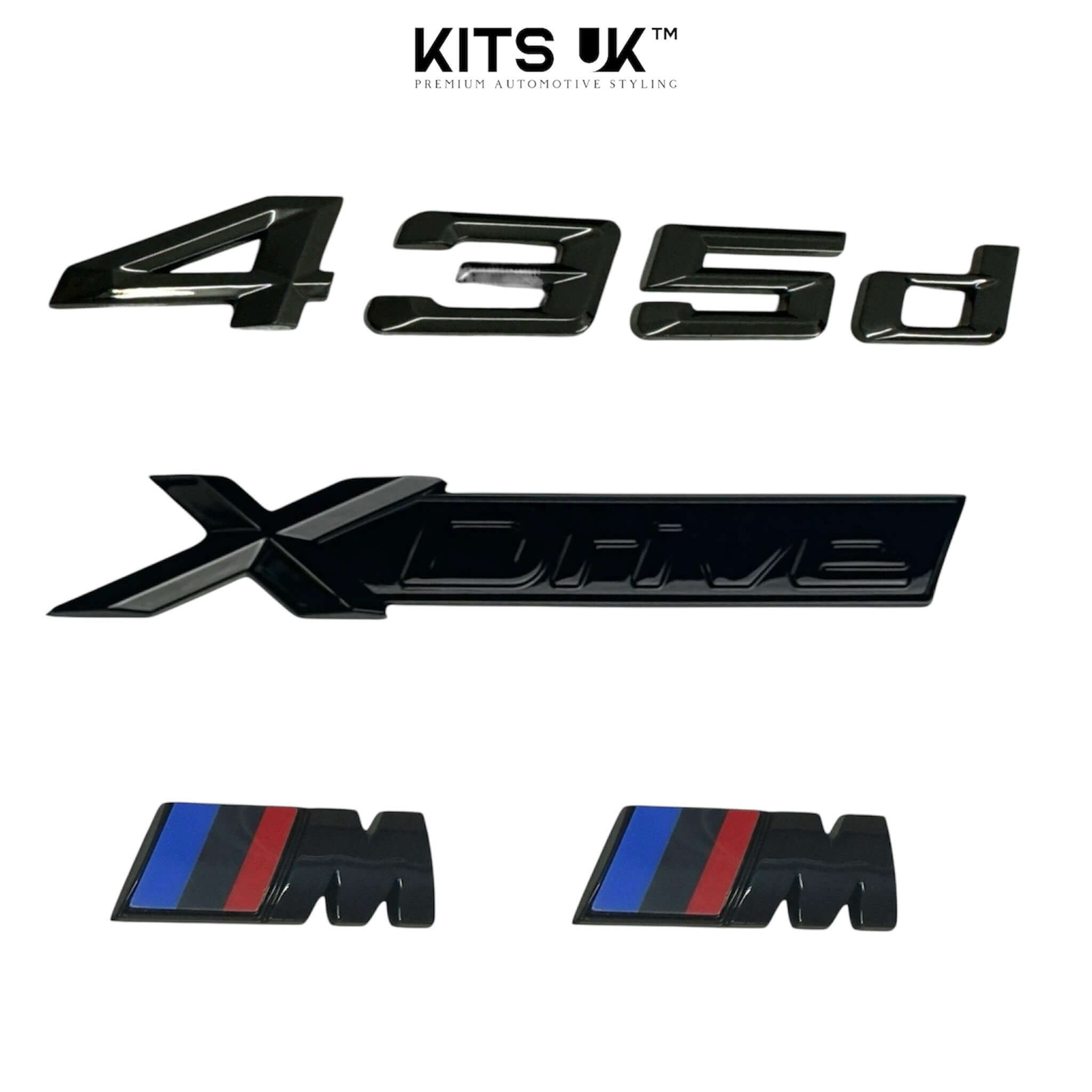 BMW XDrive Black Badge Package with black chrome decals for enhanced vehicle styling