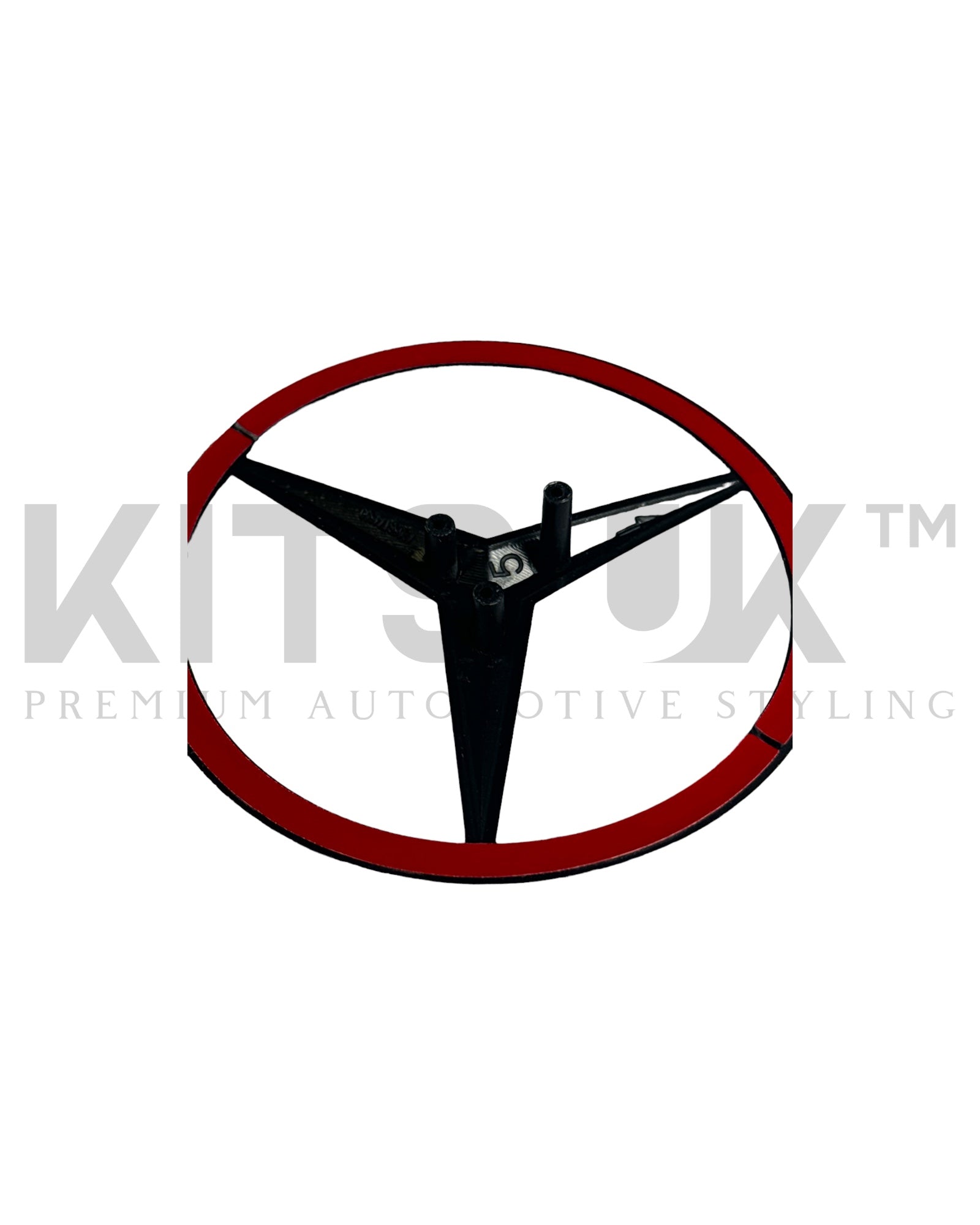 Mercedes W177 A35 A45 Gloss Black Tailgate Star Badge for sleek automotive styling and modern rear appearance.