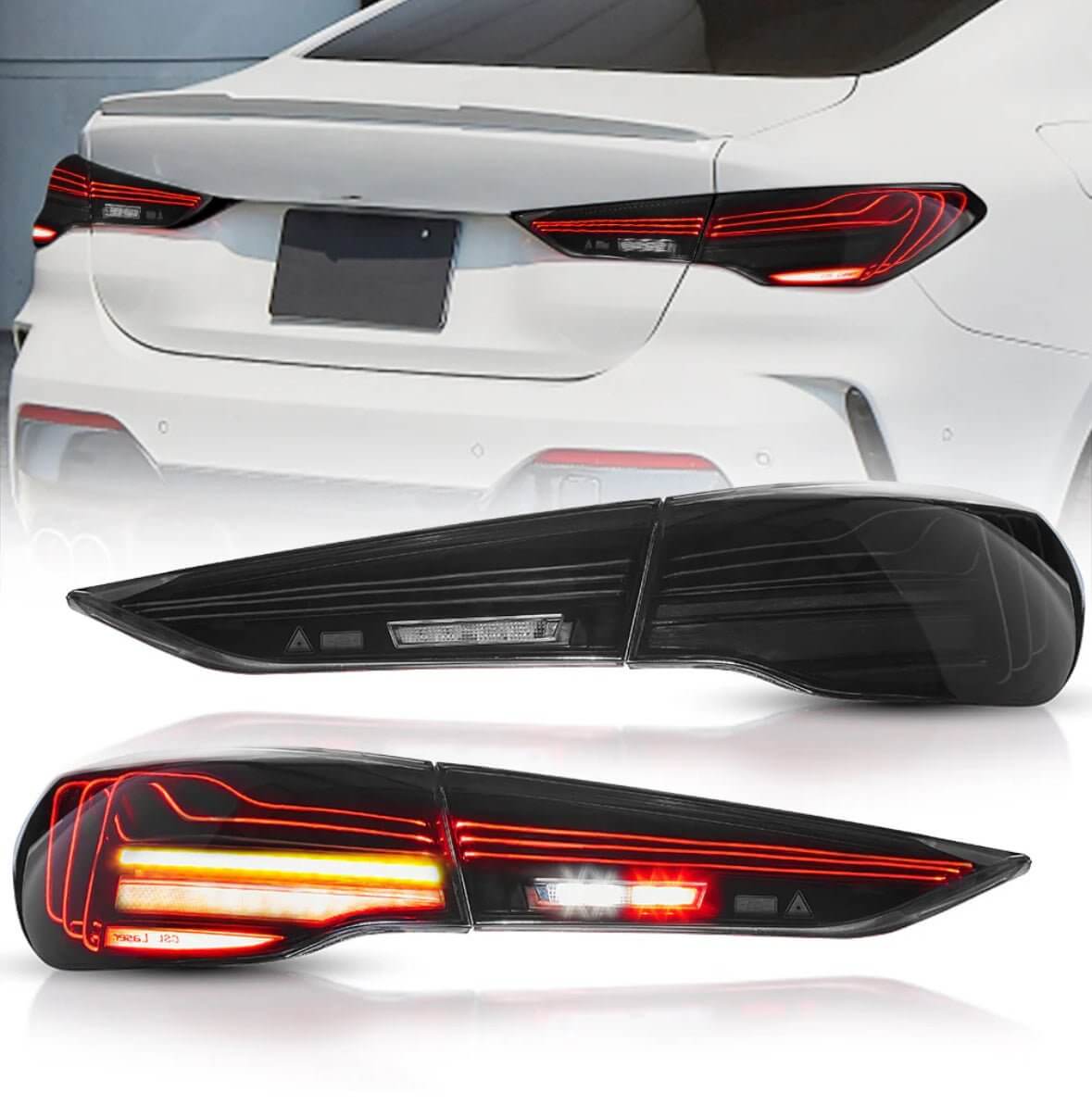 LED Laser Aftermarket CSL Style Tail lights For BMW 4 Series G22/G23/G26 2020 - 2024 - KITS UK