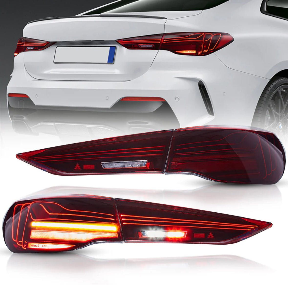 LED Laser Aftermarket CSL Style Tail lights For BMW 4 Series G22/G23/G26 2020 - 2024 - KITS UK