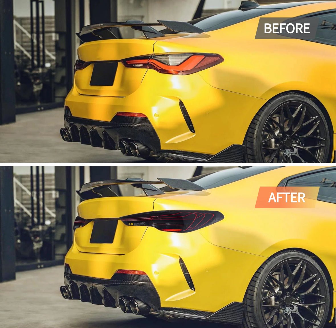 LED Laser Aftermarket CSL Style Tail lights For BMW 4 Series G22/G23/G26 2020 - 2024 - KITS UK