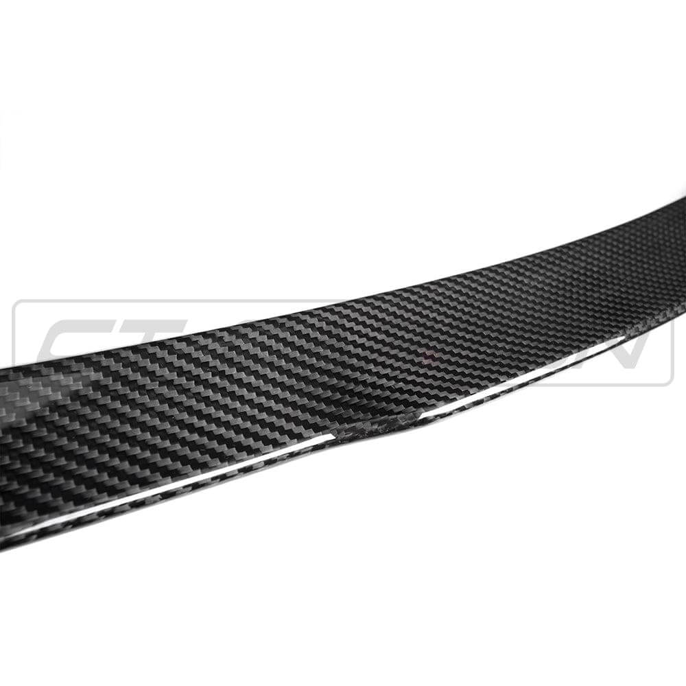 Close-up of the BMW G87 G42 Carbon Fibre Spoiler showcasing its high-quality finish and texture.