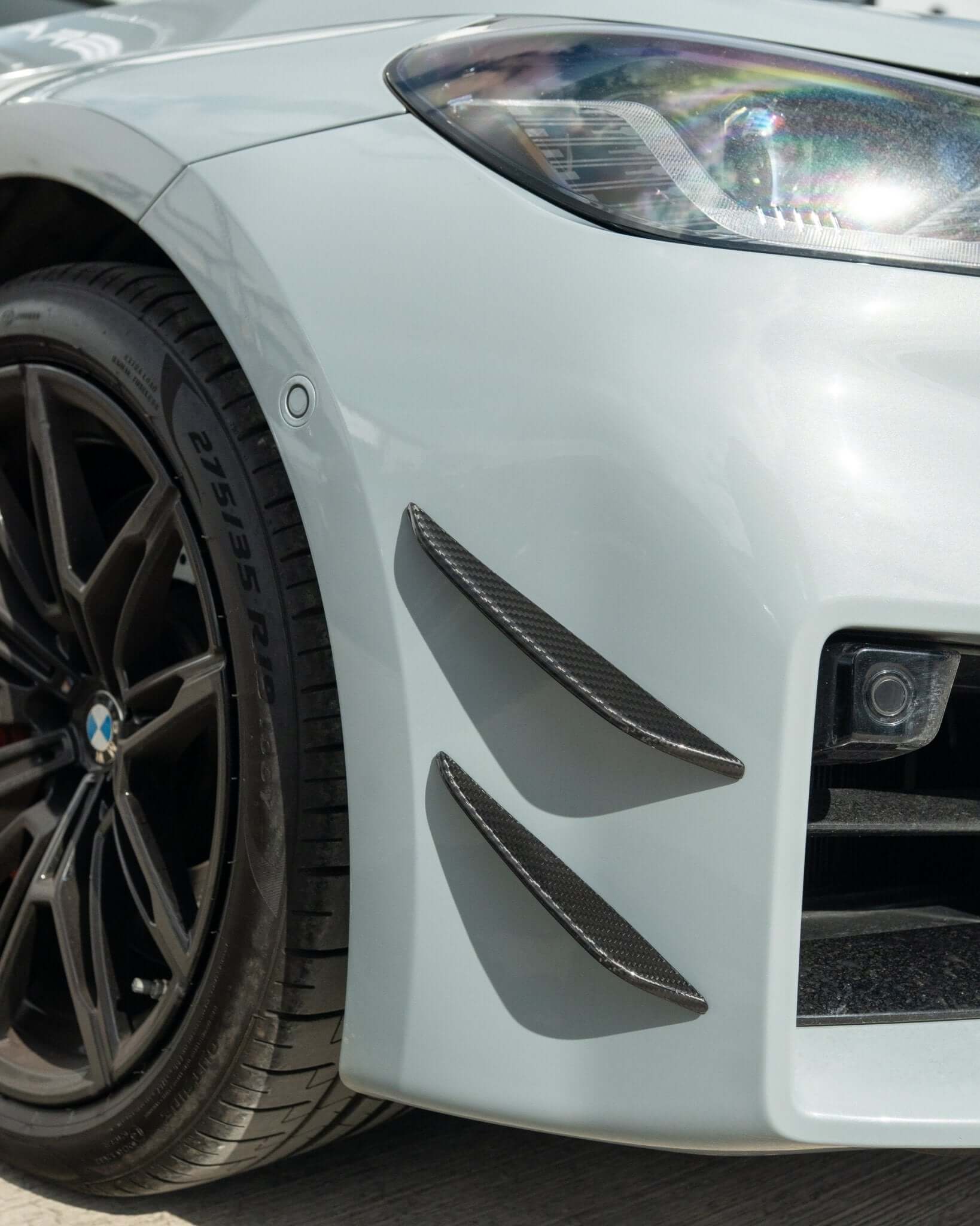 BMW G87 M2 CARBON FIBRE FRONT BUMPER CANARDS - KITS UK