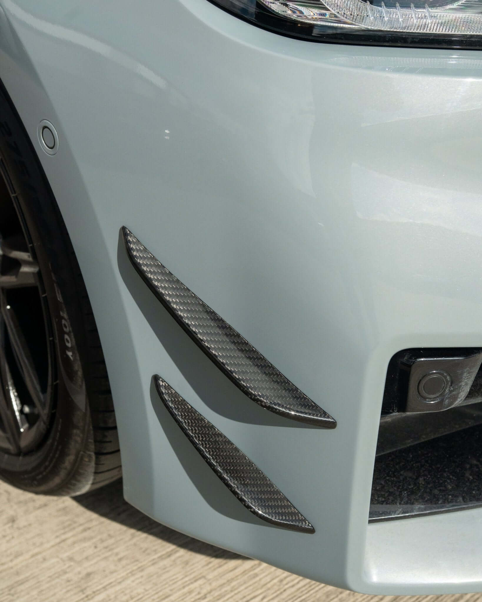BMW G87 M2 CARBON FIBRE FRONT BUMPER CANARDS - KITS UK