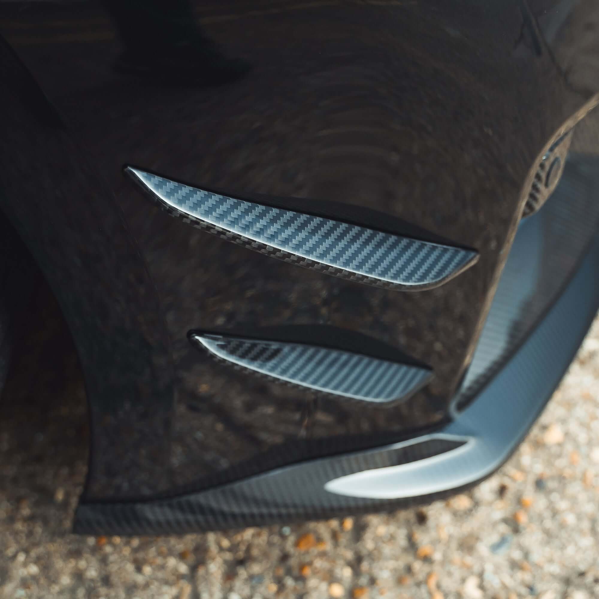 BMW G87 M2 CARBON FIBRE FRONT BUMPER CANARDS - KITS UK