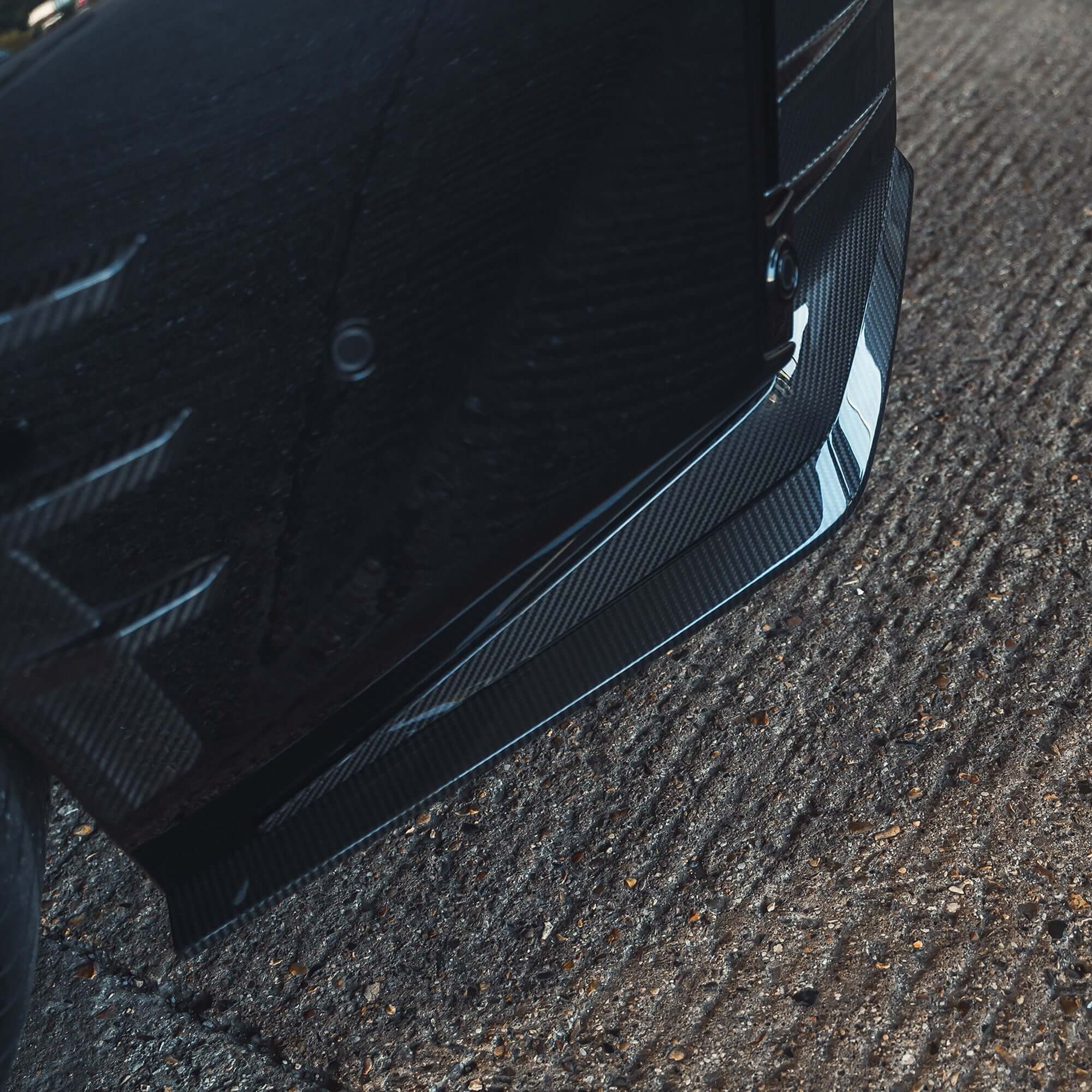 BMW G87 M2 CARBON FIBRE REAR BUMPER CORNERS - CT DESIGN installed on vehicle