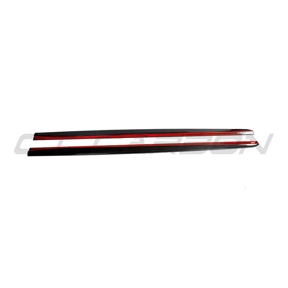 BMW G87 M2 Carbon Fibre Side Skirts showcasing sleek design and premium quality for enhanced vehicle styling.