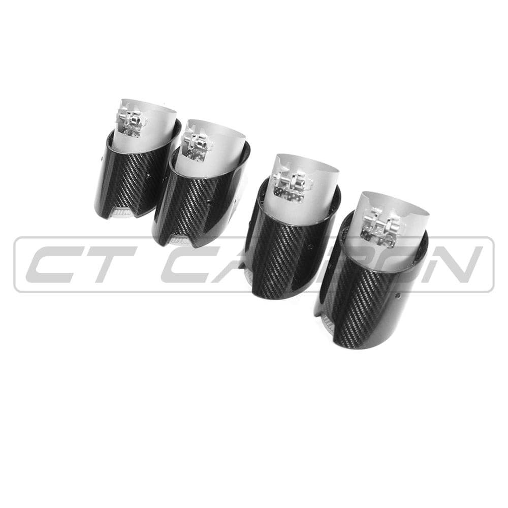 BMW M2, M3, M4 G87/G80/G81/G82/G83 CARBON EXHAUST TIPS - STAINLESS (SET OF 4) - KITS UK