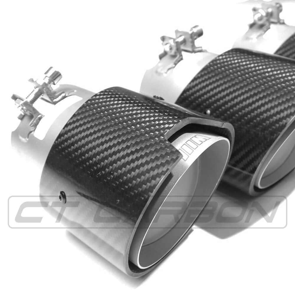 BMW M2, M3, M4 G87/G80/G81/G82/G83 CARBON EXHAUST TIPS - STAINLESS (SET OF 4) - KITS UK