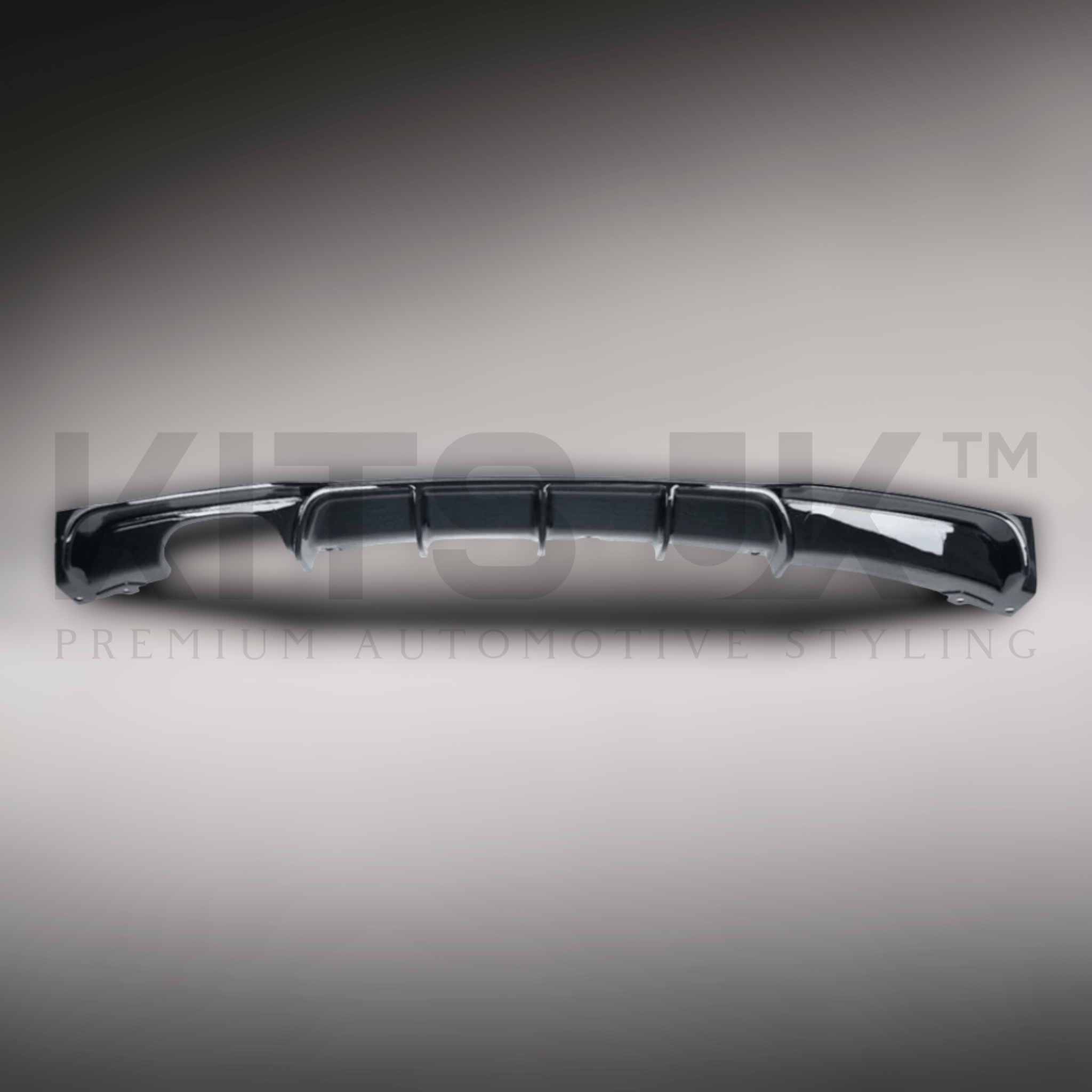 BMW F30 F31 Rear Diffuser in glossy black finish showcasing a performance styling upgrade.