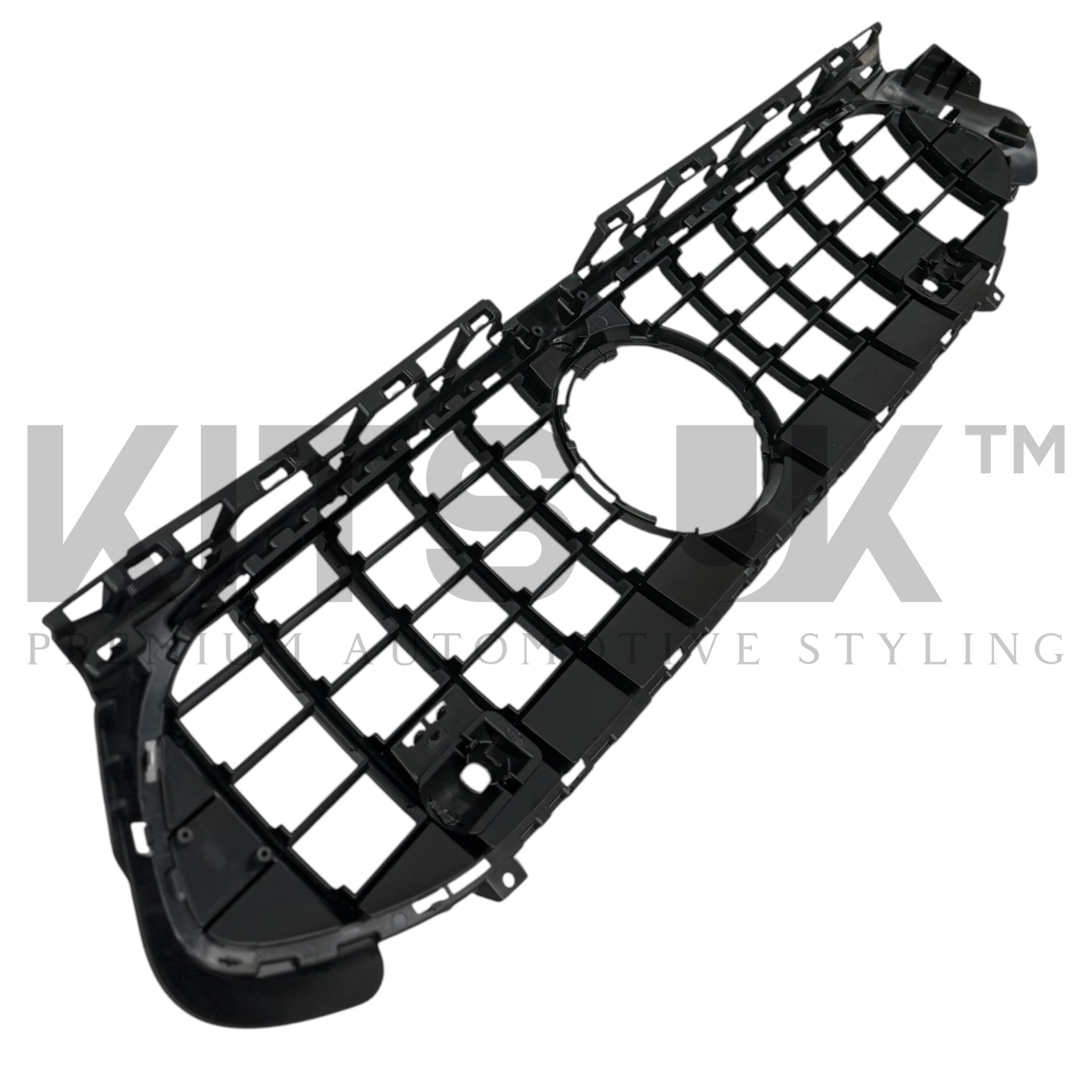 Mercedes W177A35 LCI Panamericana Grille Gloss Black & Chrome product image for 2023+ W177 A35/A45 LCI models