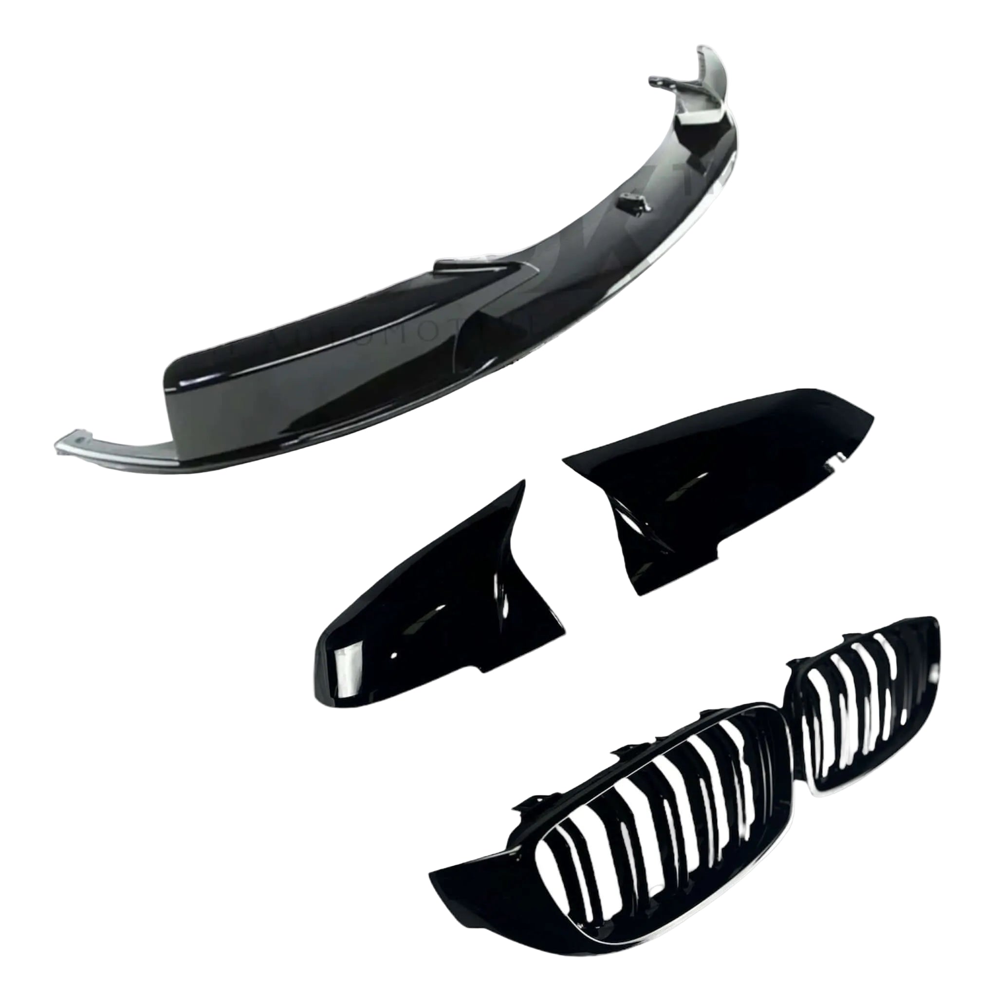 BMW F30 F31 Front End Package components including bumper and grilles for styling upgrade