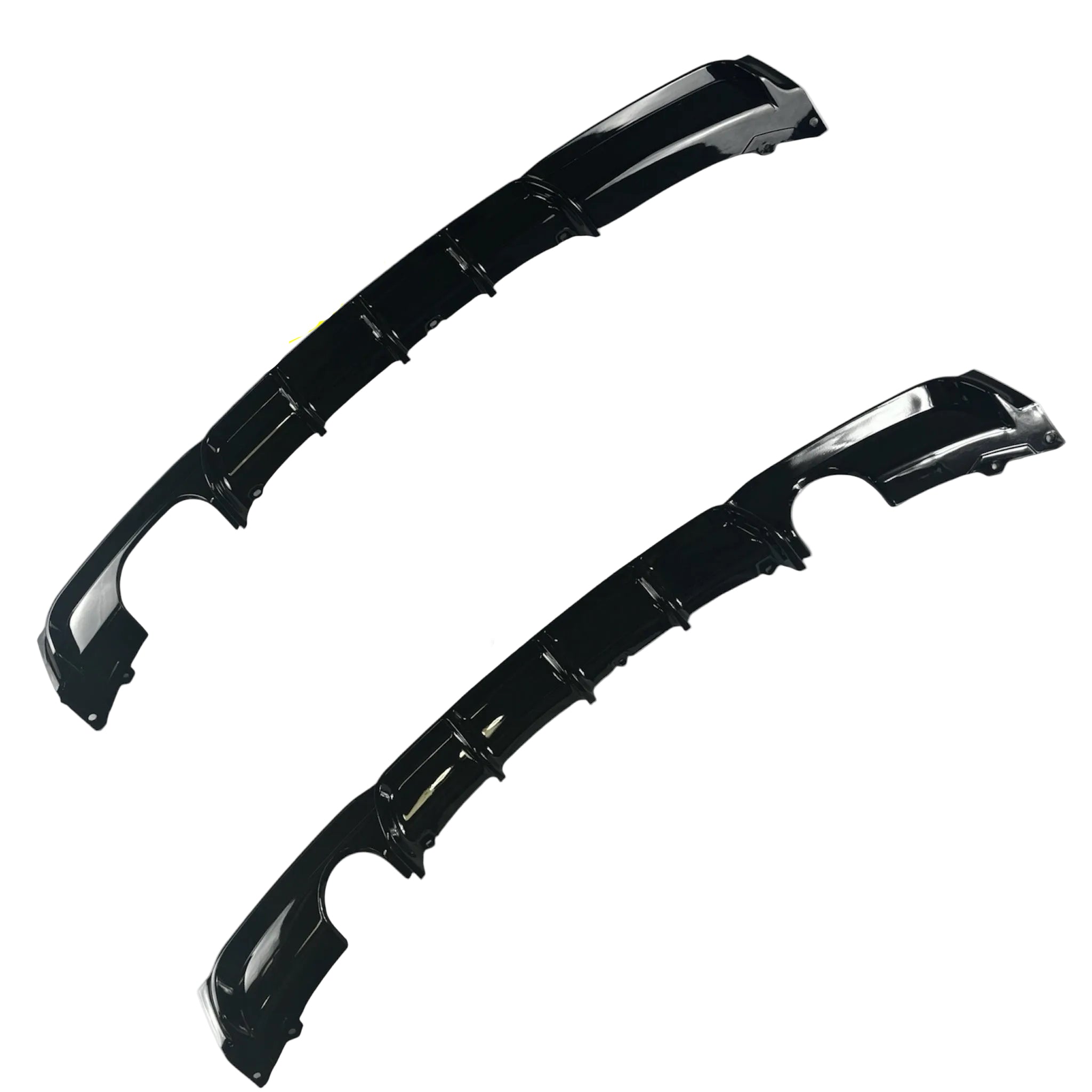 BMW F30 F31 Rear Diffuser options showing Twin-left and Dual styles for enhanced performance styling upgrade.