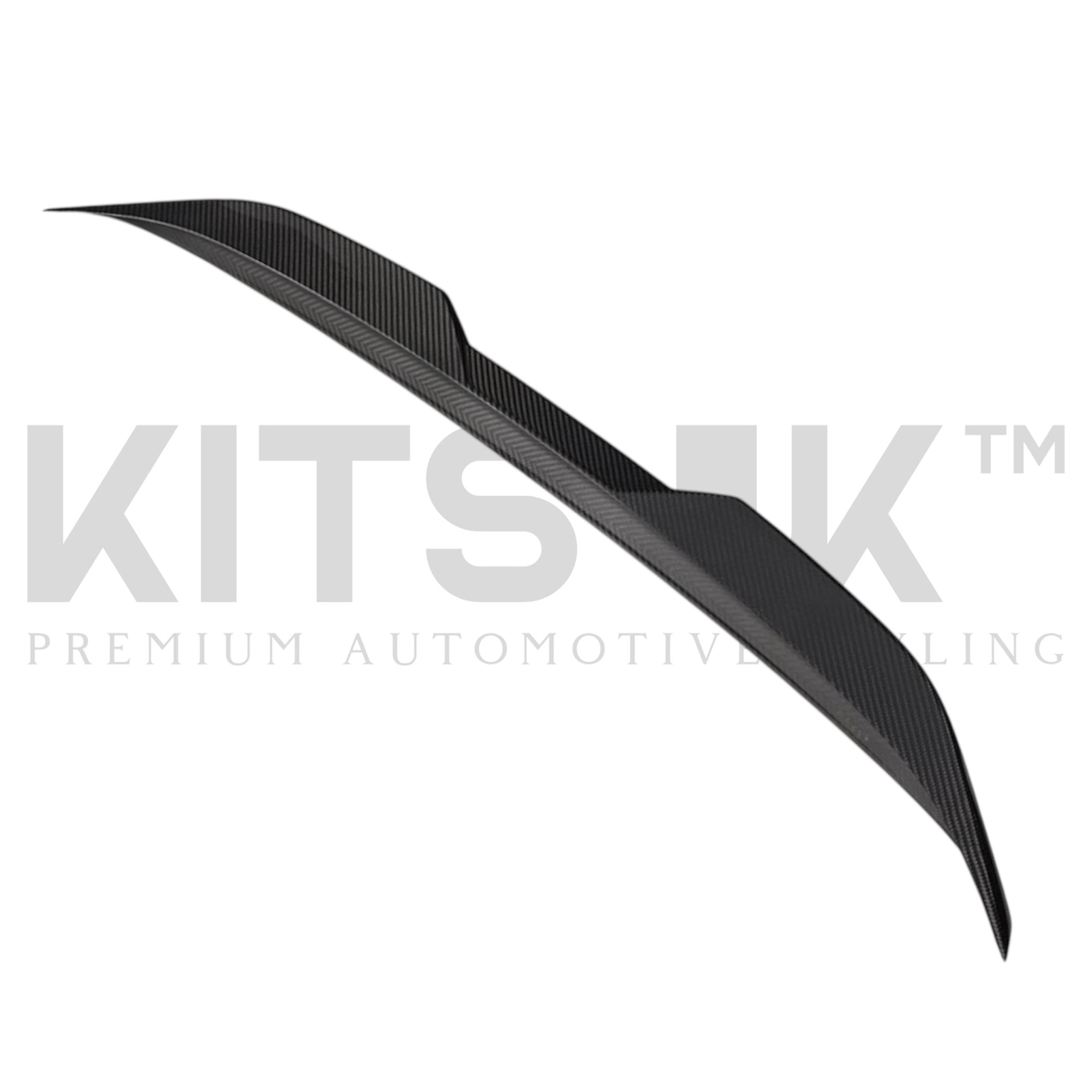 BMW 2 Series G42 Carbon Fibre Boot Spoiler showcasing its sleek design and high-quality pre-preg carbon fibre construction.