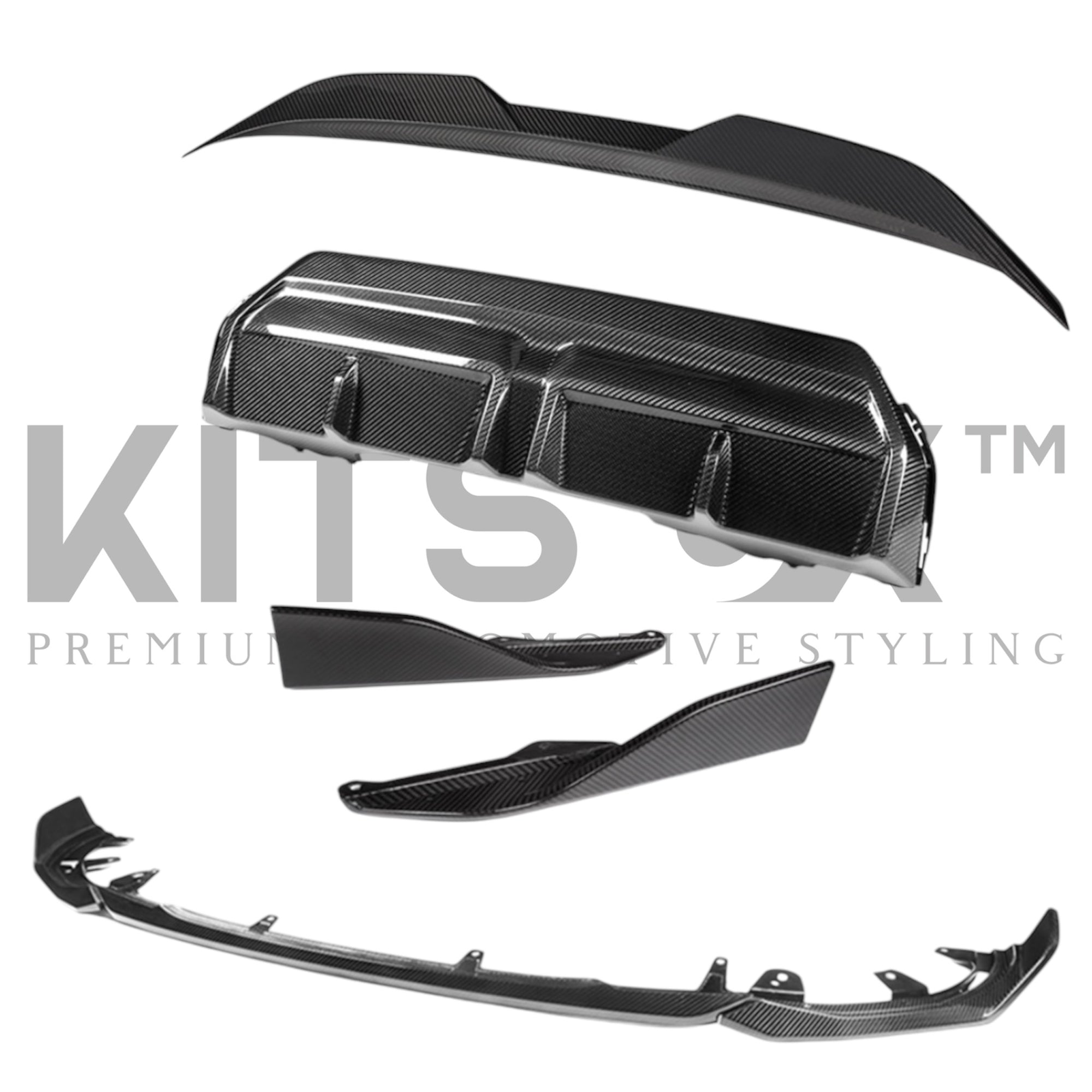 BMW 2 Series G42 Carbon Fibre Body Kit showcasing high-quality pre-preg carbon fibre components for enhanced styling.