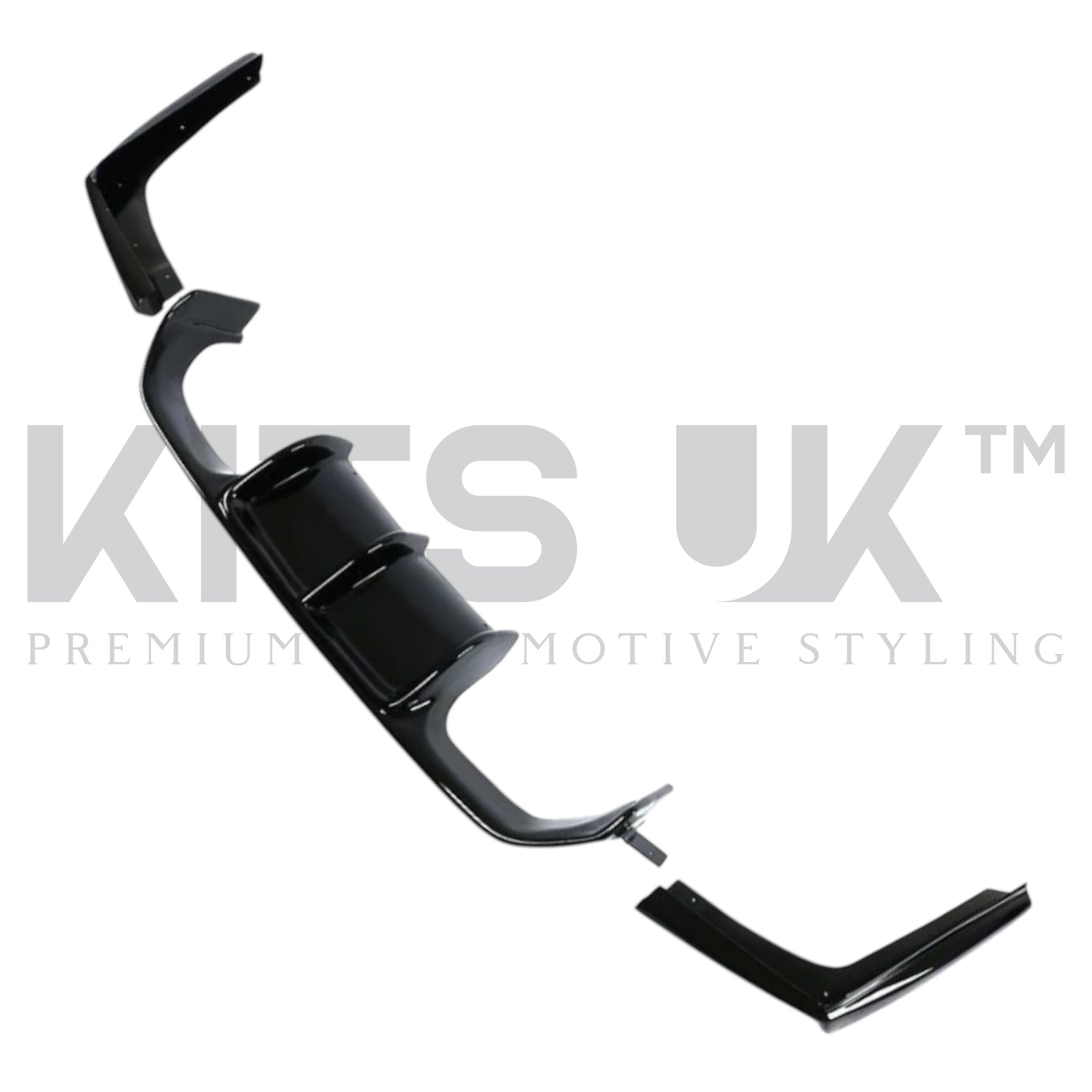 BMW M3 & M4 (F80 F82 F83) Gloss Black Diffuser 3pcs - V STYLE - KITS UK