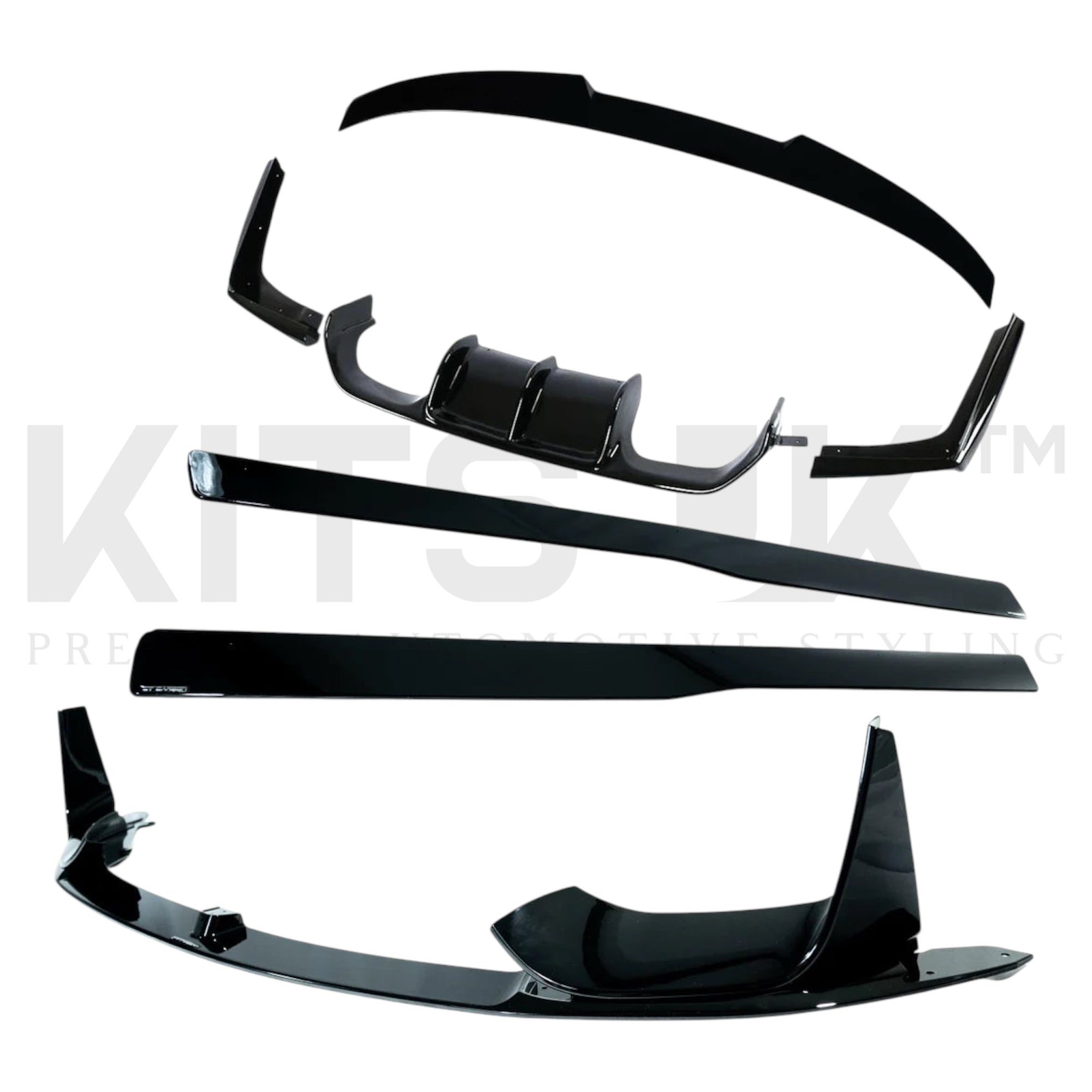 BMW M4 F82 F83 Full Gloss Black Performance Package body kit components in glossy finish