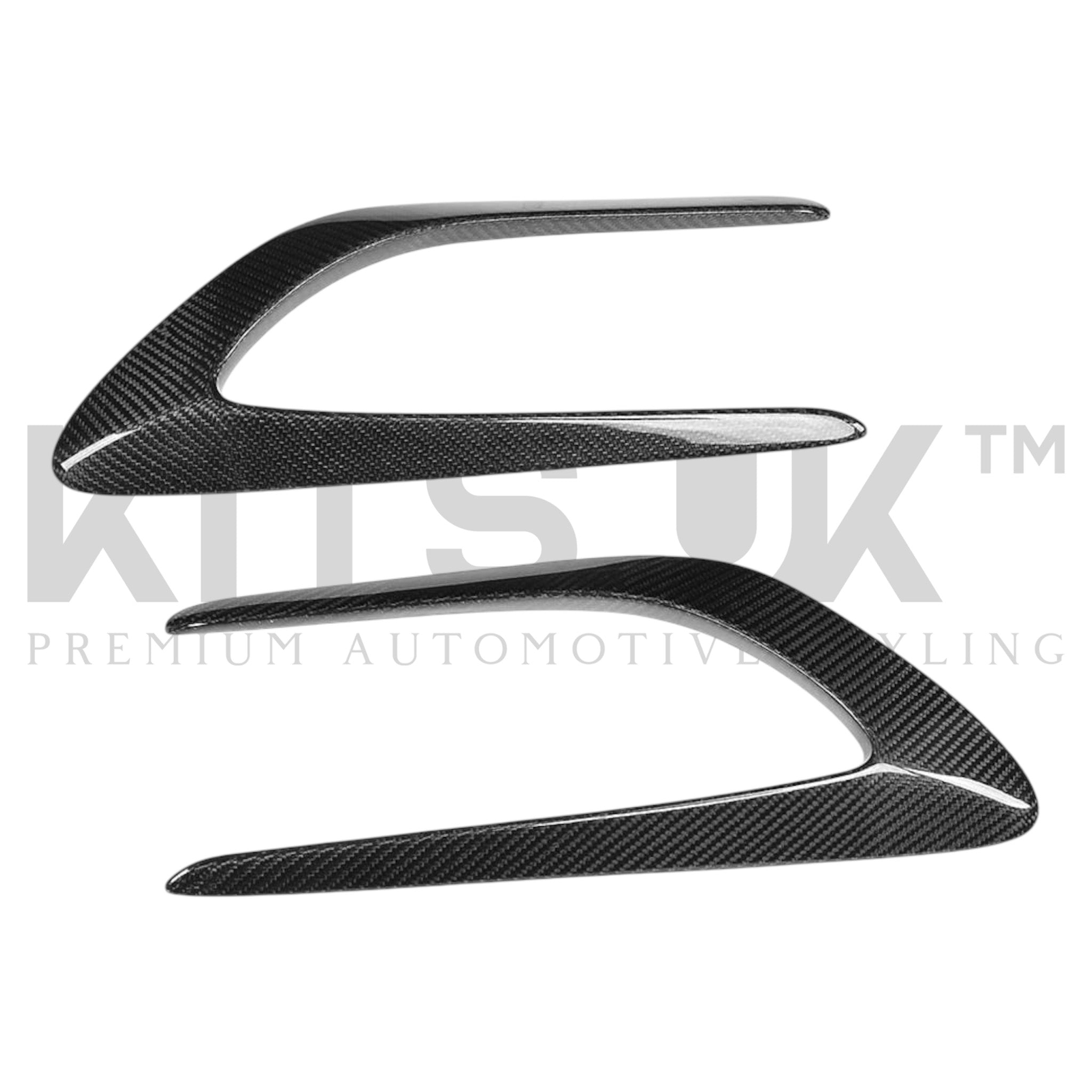 Mercedes Benz C63/C63S W205 Coupé & Saloon Carbon Fibre Bumper Canards - KITS UK