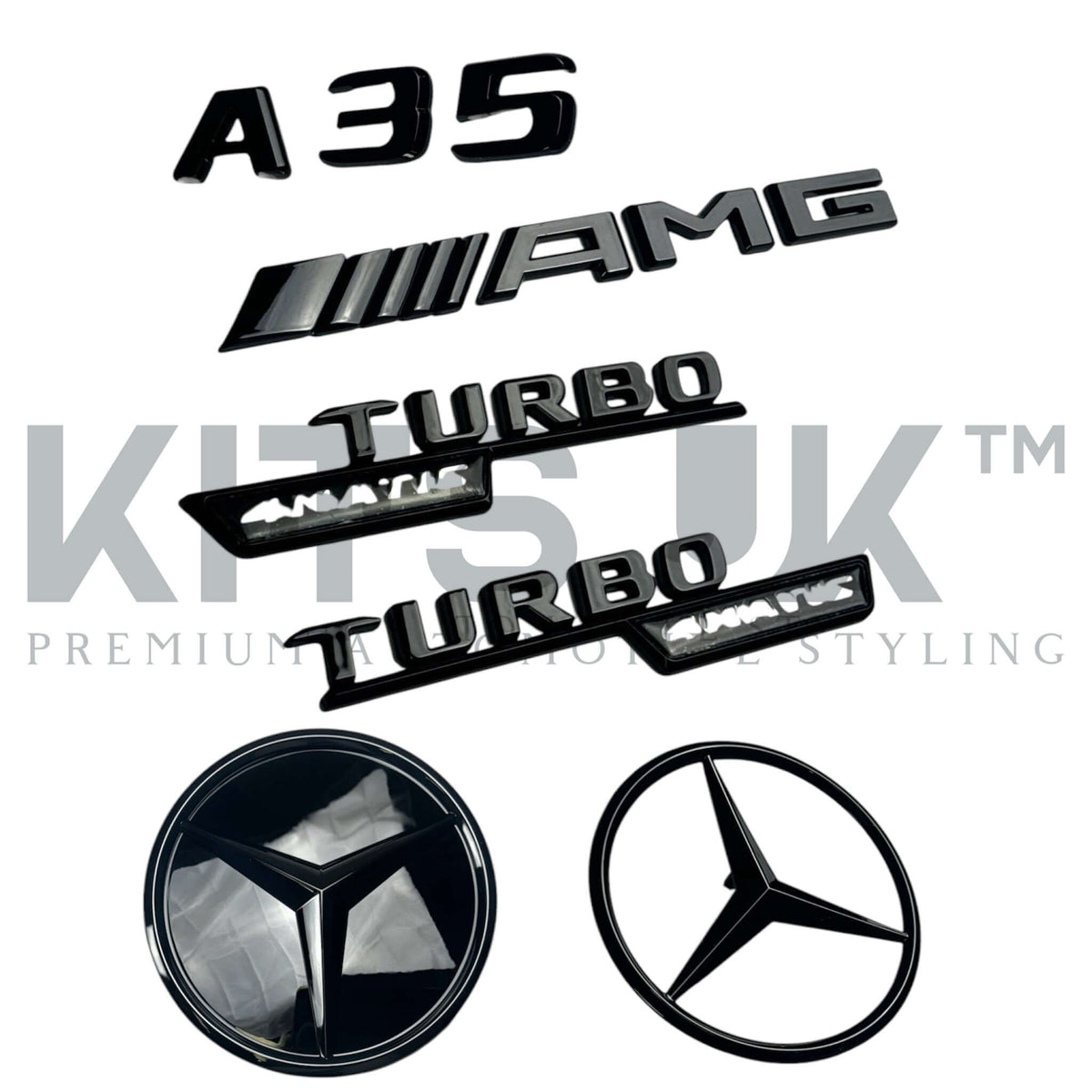 Mercedes A35 Black Badge Package (WITH FRONT GRILLE STAR) - KITS UK