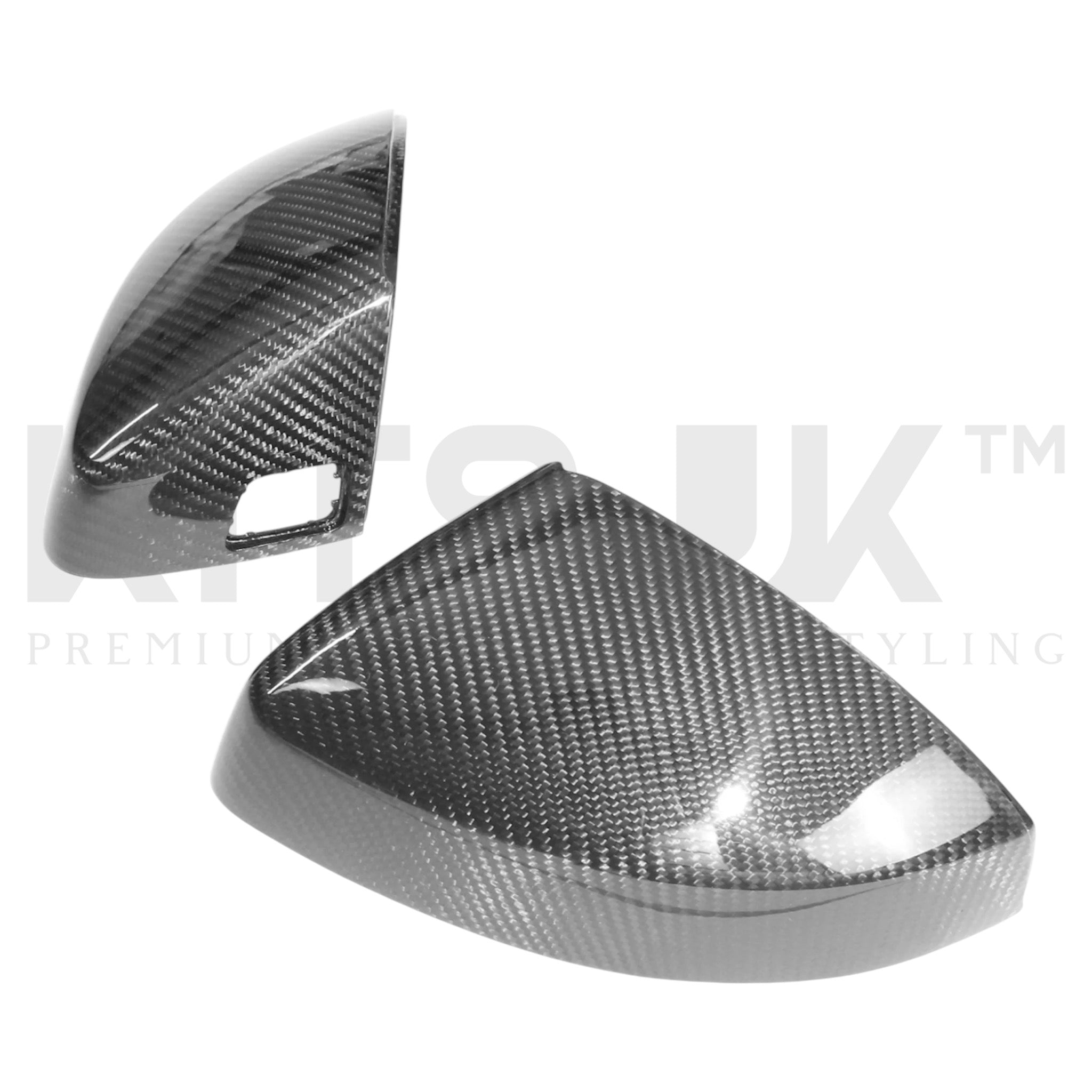 AUDI A3 S3 RS3 8V PRE-PREG CARBON FIBRE MIRRORS - WITH LANE ASSIST - KITS UK