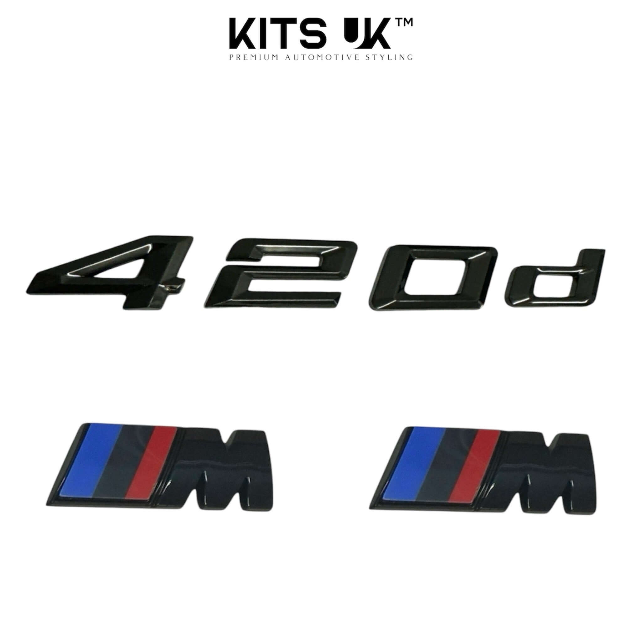 BMW RWD Black Badge Package includes stylish black 420d and M badges for a modern, de-chromed appearance.