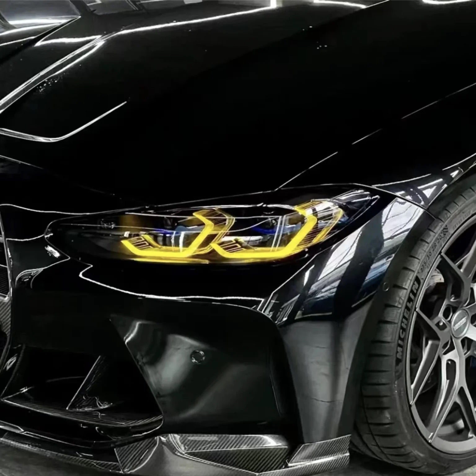 KITS UK BMW M3/M4/4 SERIES YELLOW DAYTIME RUNNING LIGHTS, LED MODULE SET - CSL STYLE - KITS UK