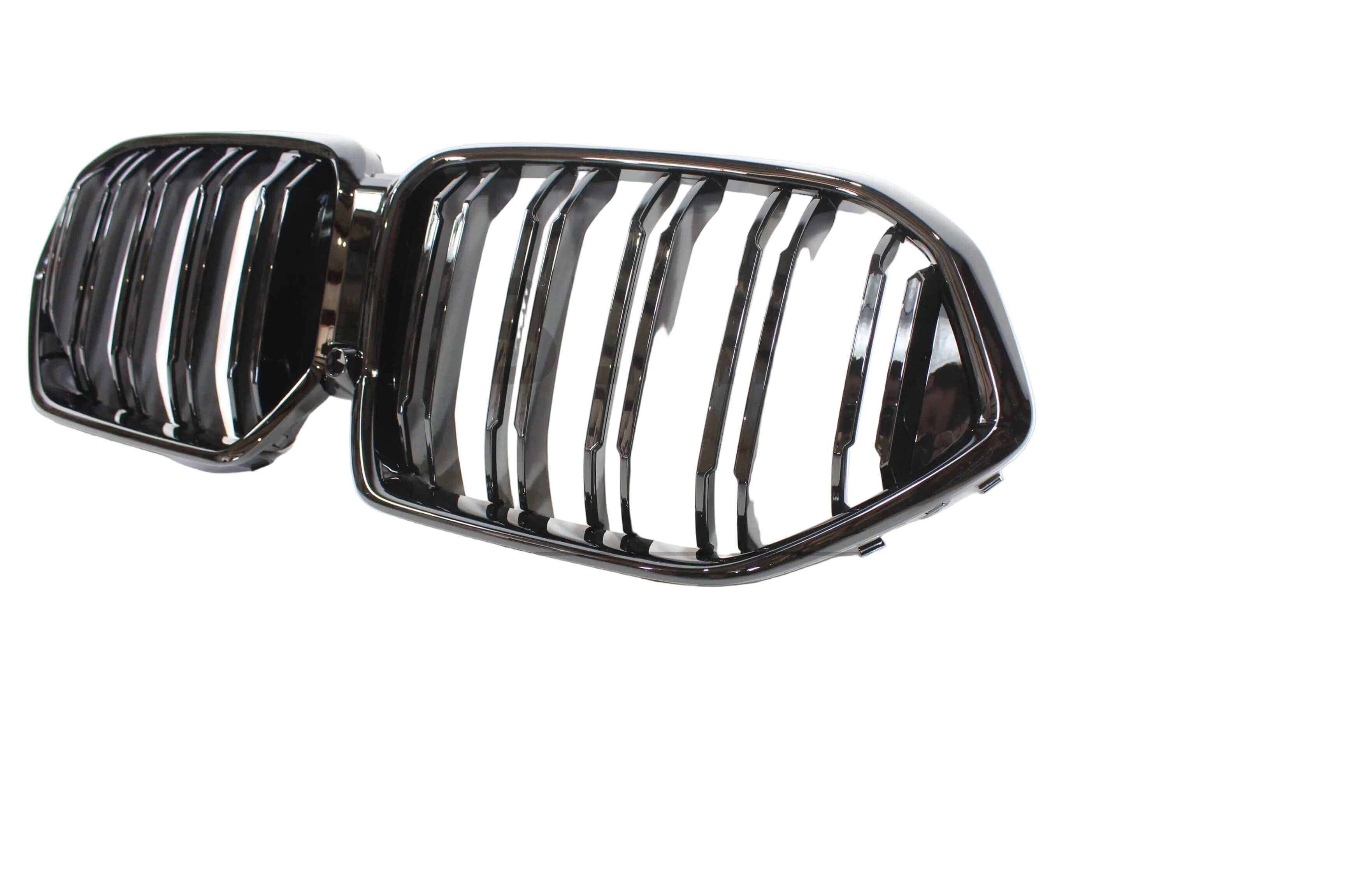 BMW G06 X6 aftermarket grille in gloss black finish, designed for 2020-current models, made from high quality ABS plastic.