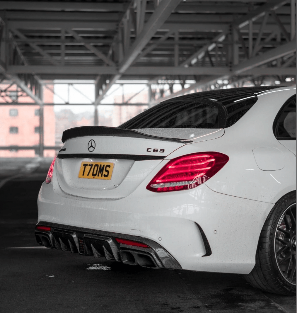 Mercedes W205/C63 Saloon Carbon Fibre Ducktail Spoiler - KITS UK