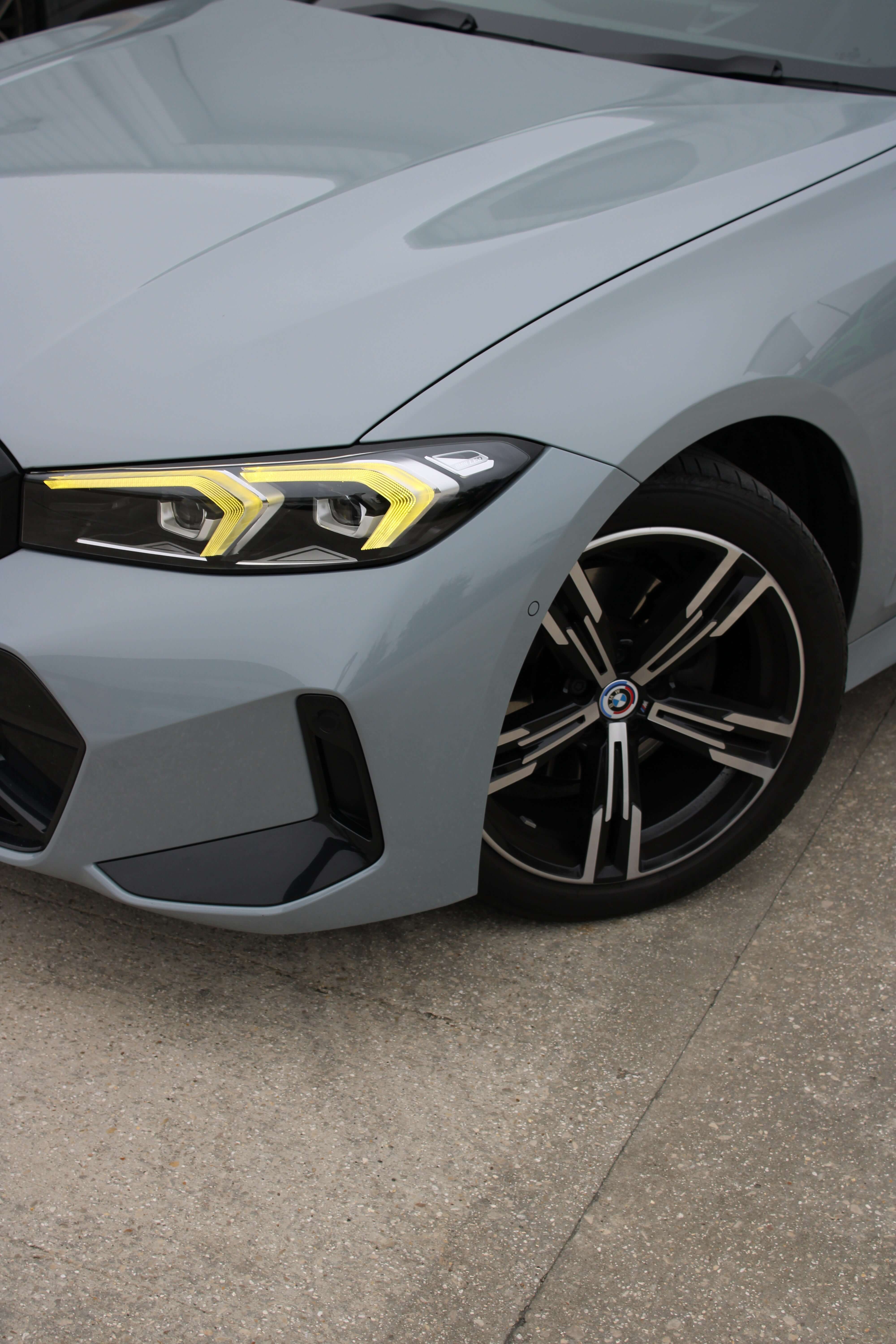 BMW Yellow DRL Modules installed on a modern BMW vehicle, enhancing its aggressive look with bold yellow lights.