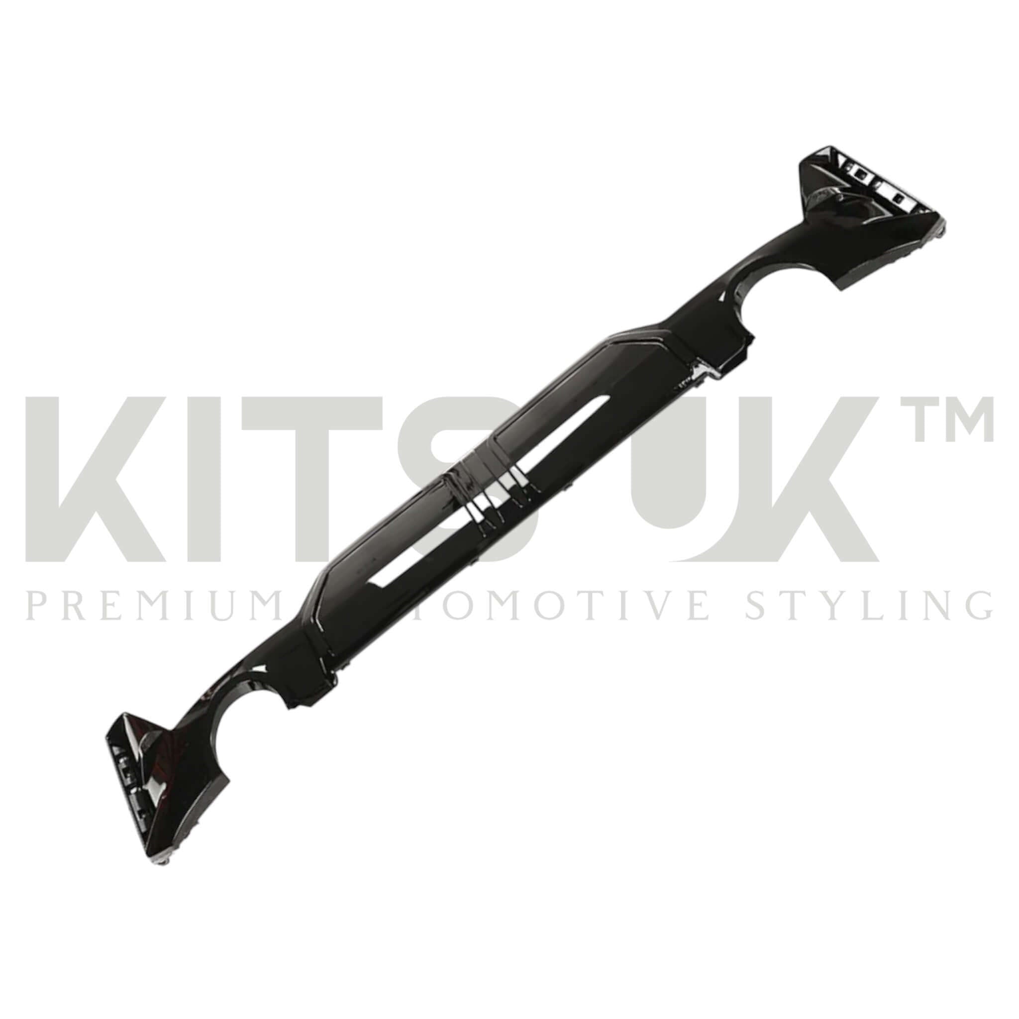 BMW G20 LCI rear diffuser options showcasing M340 and M-Sport style designs in gloss black finish.