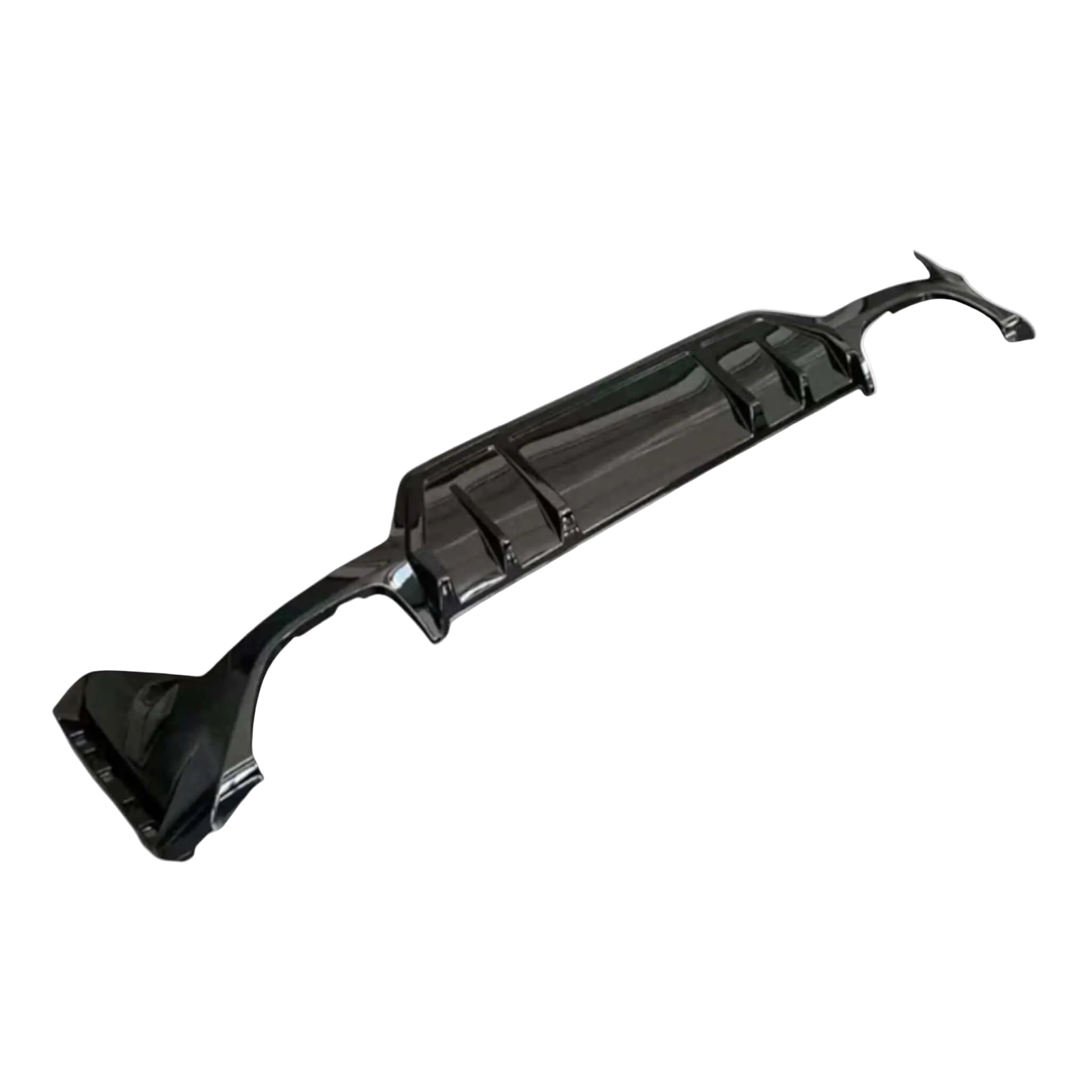 BMW G20 LCI rear diffuser options showcasing M340 and M-Sport designs in gloss black.