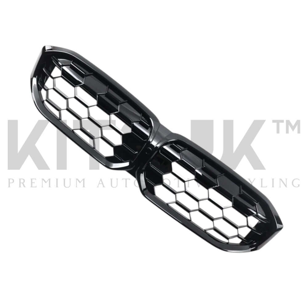 BMW G20 LCI gloss black grille with stylish honeycomb design for 2022+ BMW 3 Series G20/G21