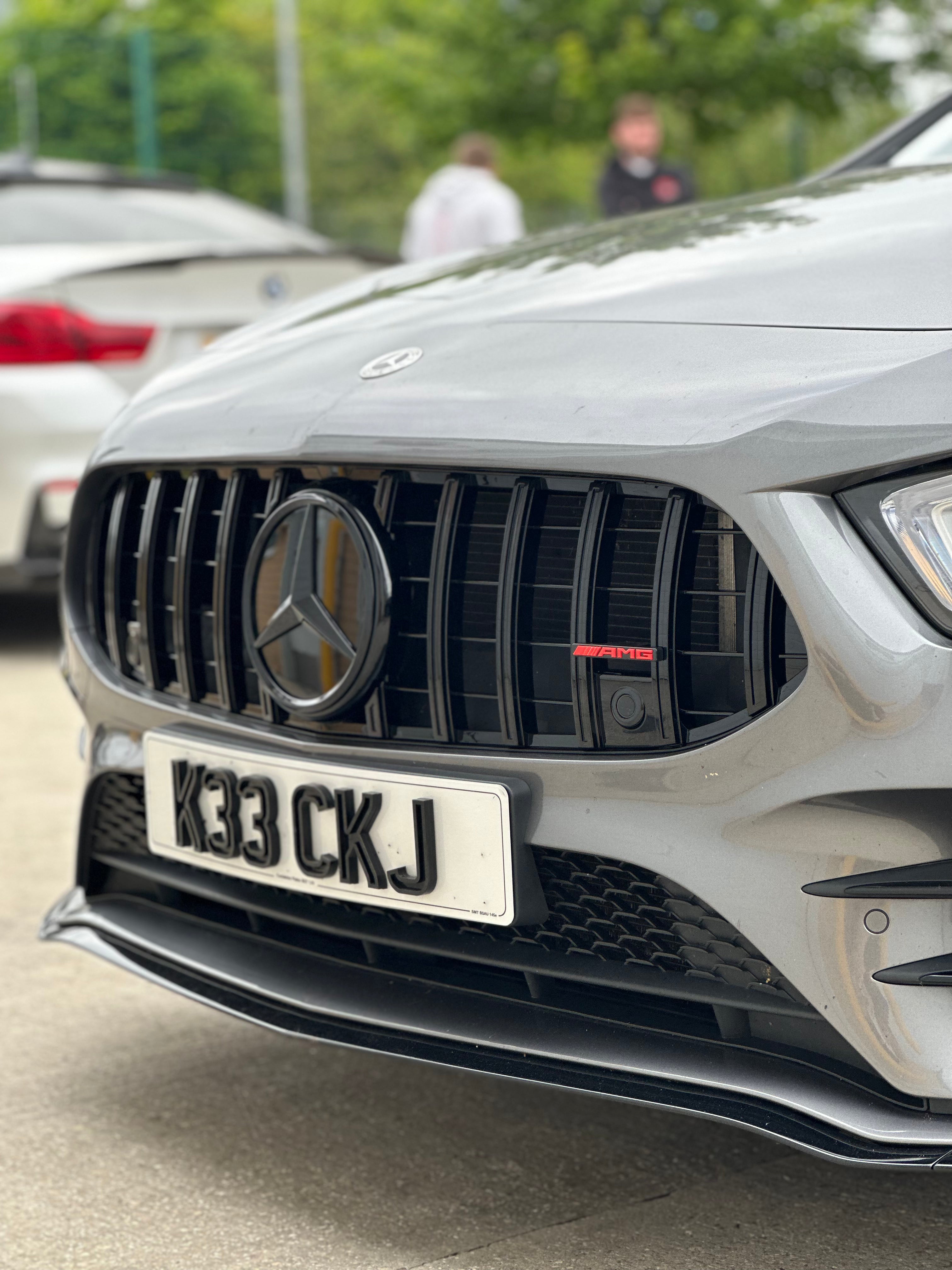 Mercedes W177 Gloss Black Grille Badge for A Class and C Class models with Distronic compatibility