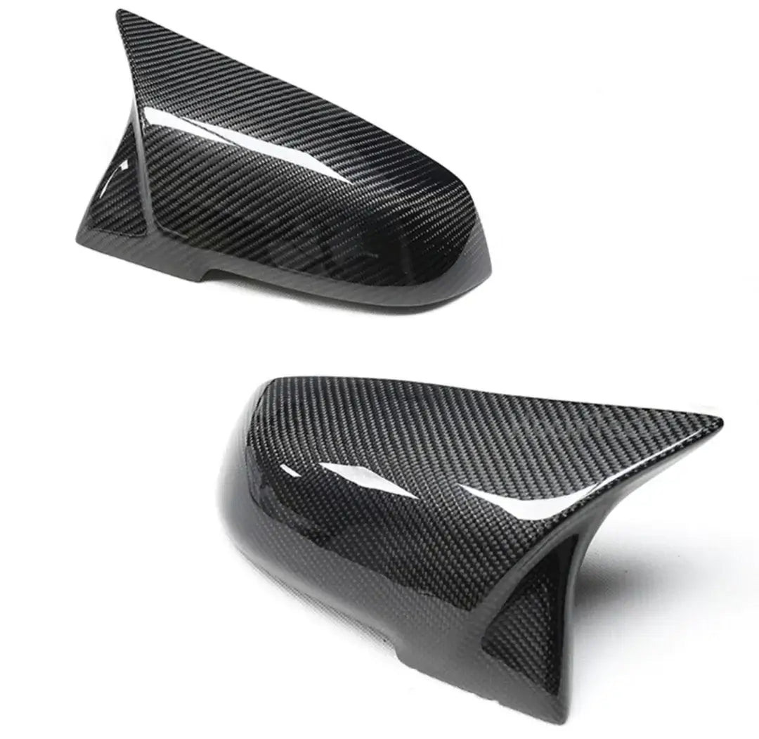 BMW F30 Ultimate Package carbon fiber side mirror covers for an enhanced sporty look.