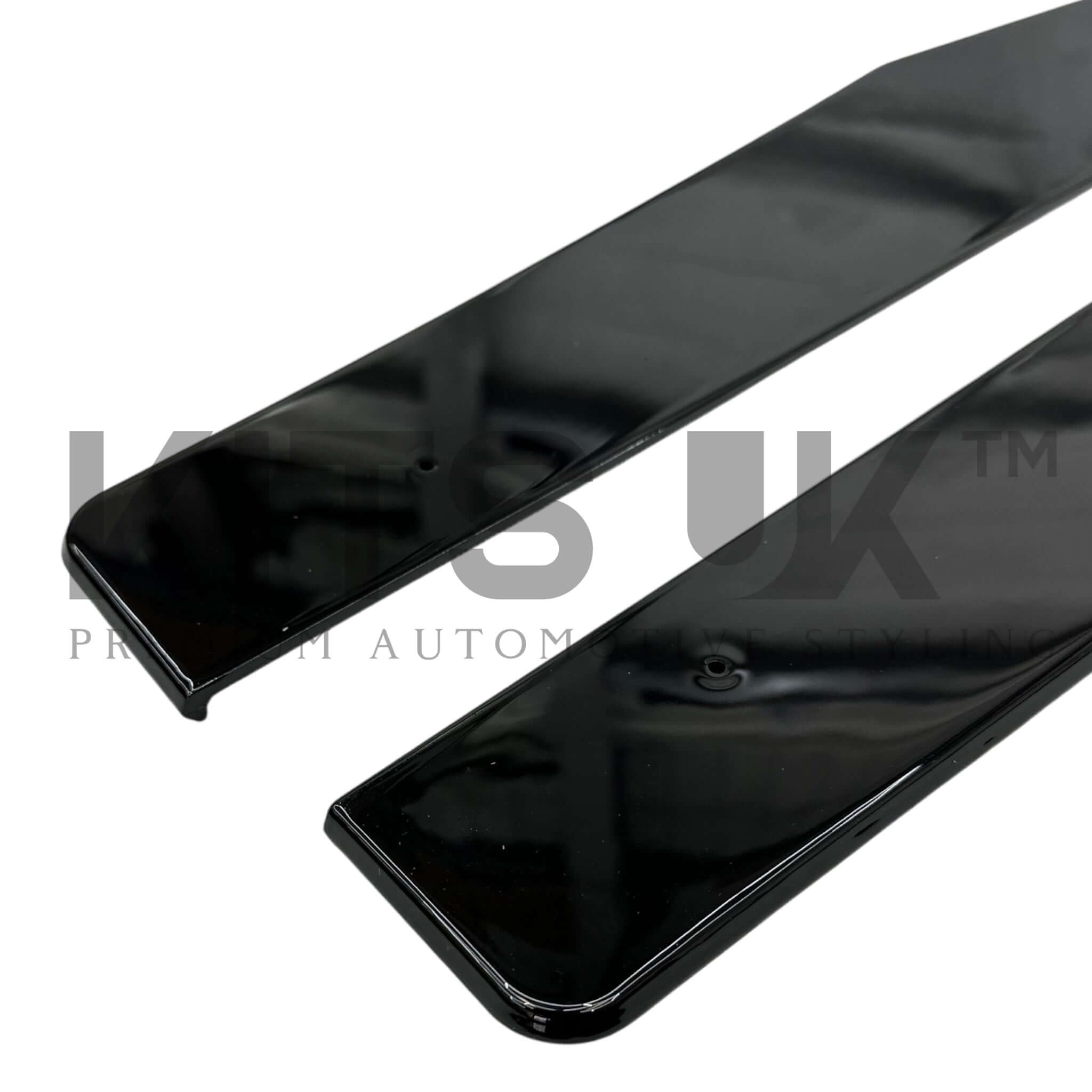 Mercedes C Class side extensions - gloss black side skirt extensions for enhanced style.