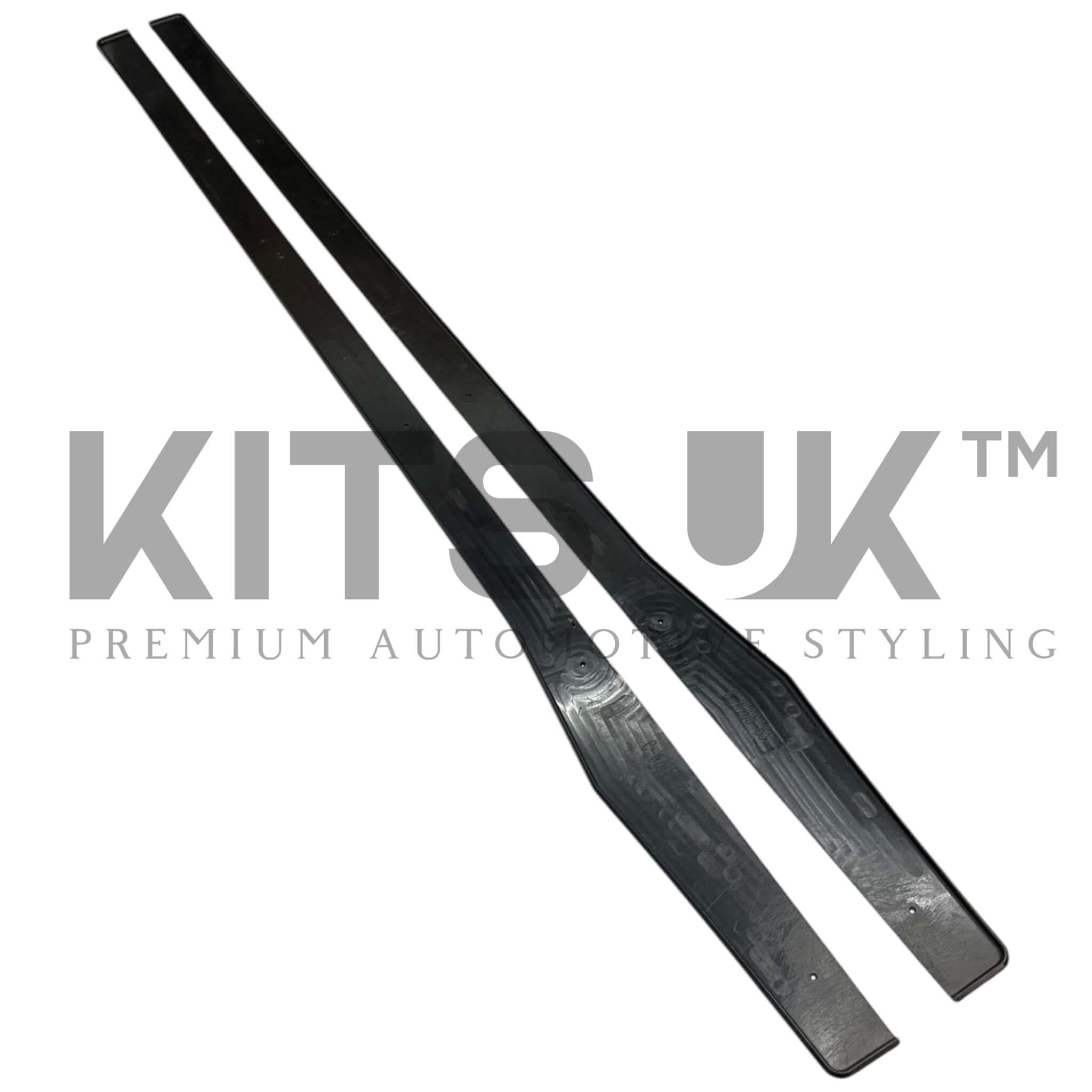 Mercedes C Class side extensions Black - gloss black side skirt extensions for Mercedes Benz C Class.