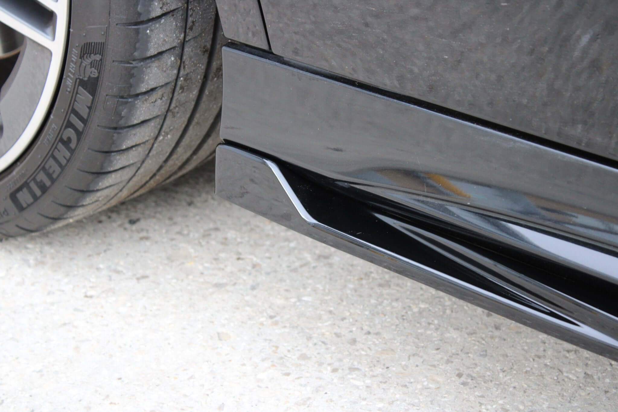 Mercedes W177/A35/A45 Side Skirt Extensions - Gloss Black - KITS UK