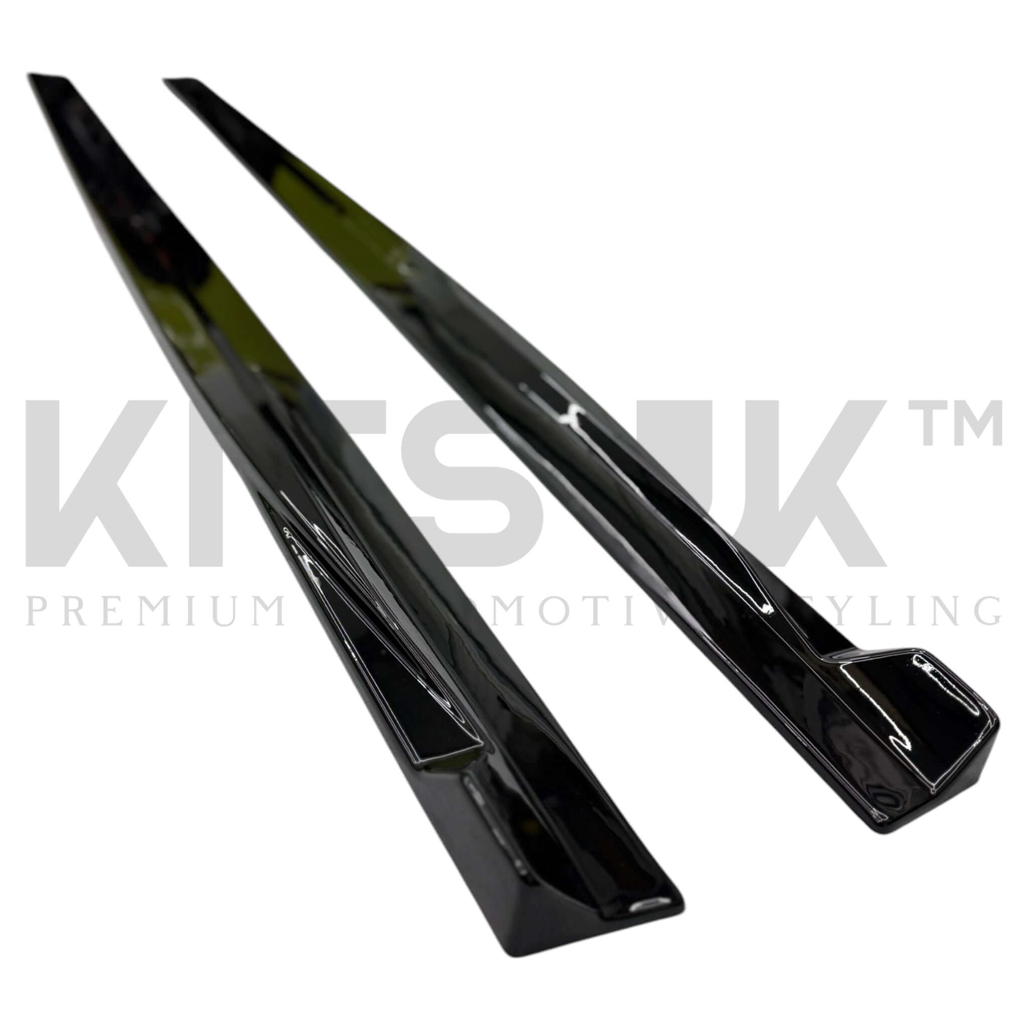 Mercedes W177/A35/A45 Side Skirt Extensions - Gloss Black - KITS UK