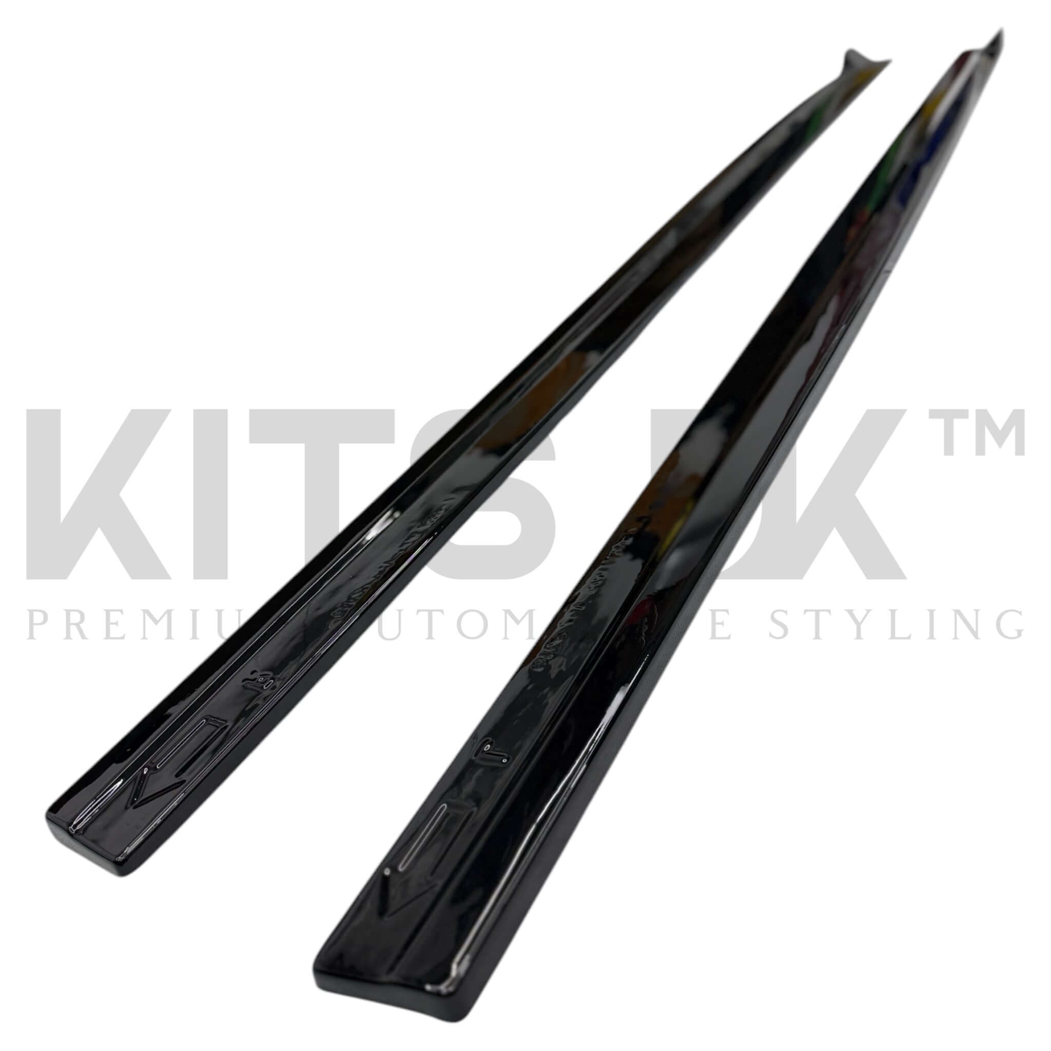 Mercedes W177/A35/A45 Side Skirt Extensions - Gloss Black - KITS UK