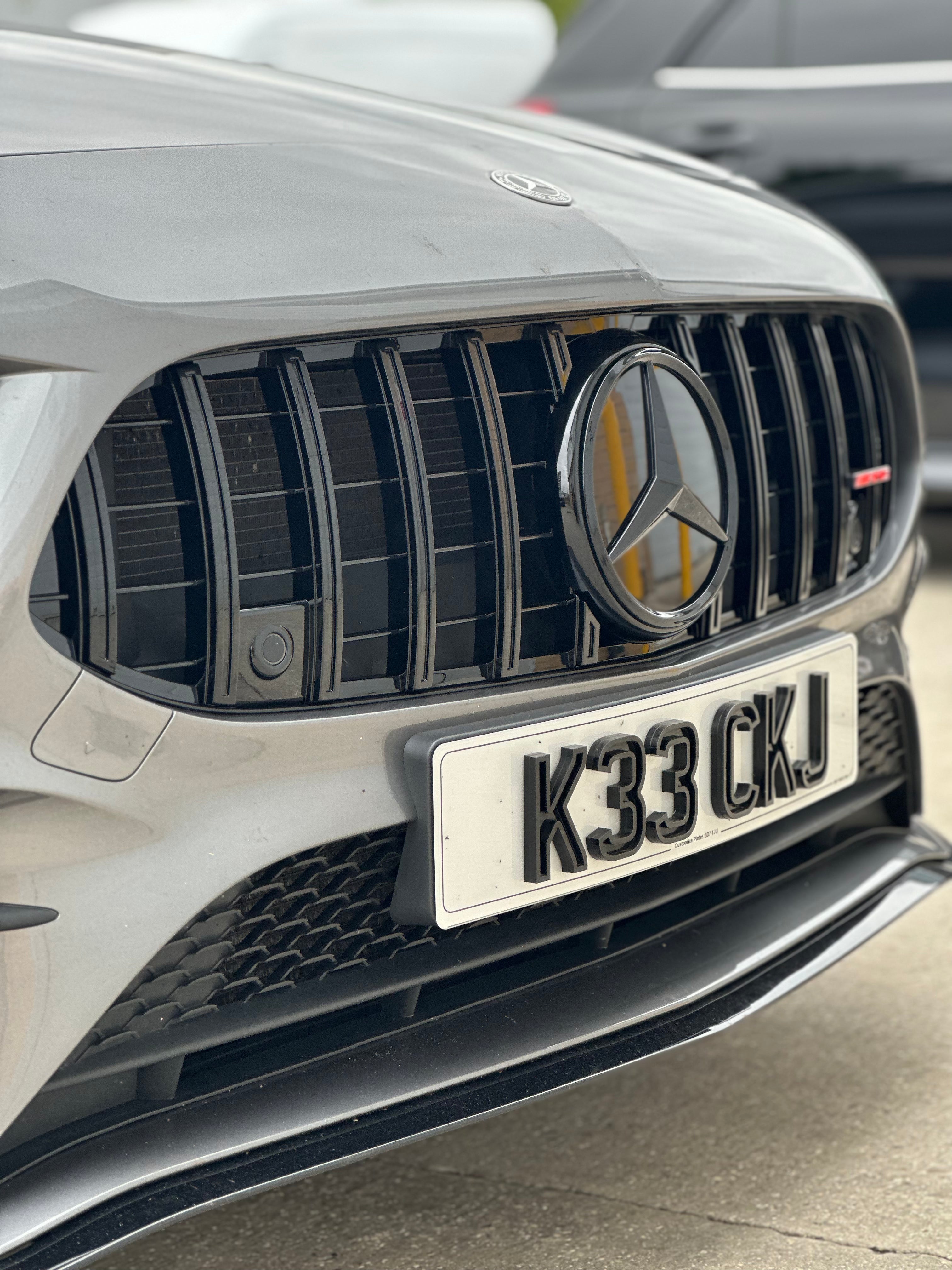 Mercedes W177 Gloss Black Grille Badge for A Class and C Class models with Distronic compatibility