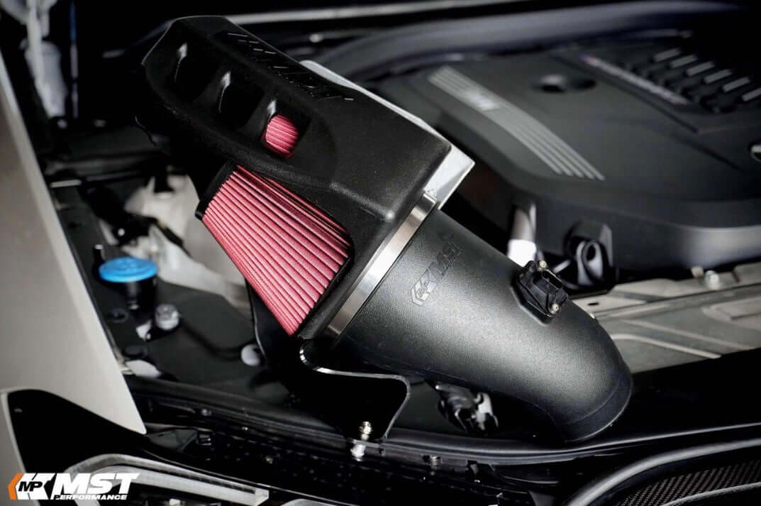 MST Performance Intake Air Kit Induction for BMW M340i M240i - B58 2019+ G20 G42 installed in engine bay