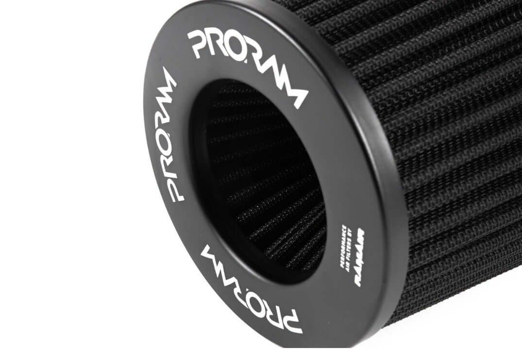 Performance Pleated Induction Kits for BMW M2 M3 M4 3.0T S55 - PRORAM synthetic air filter close-up view.