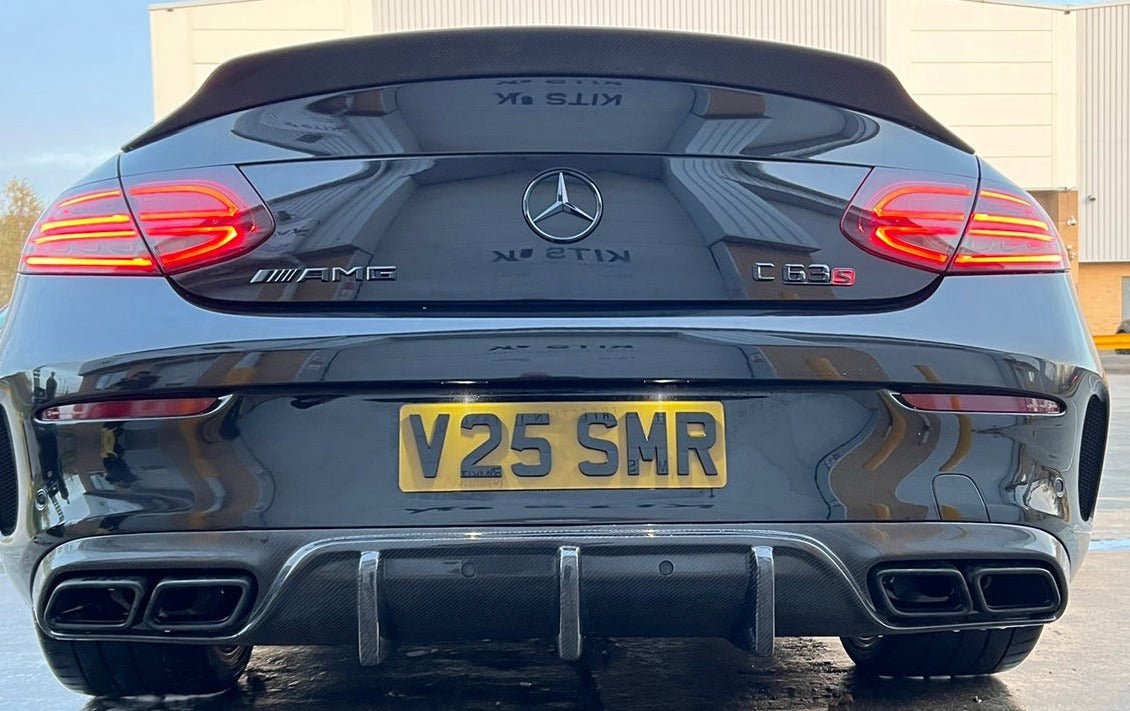 Mercedes C63/C63S W205 2DR Coupé Carbon Fibre Spoiler - DUCKTAIL PS STYLE - KITS UK